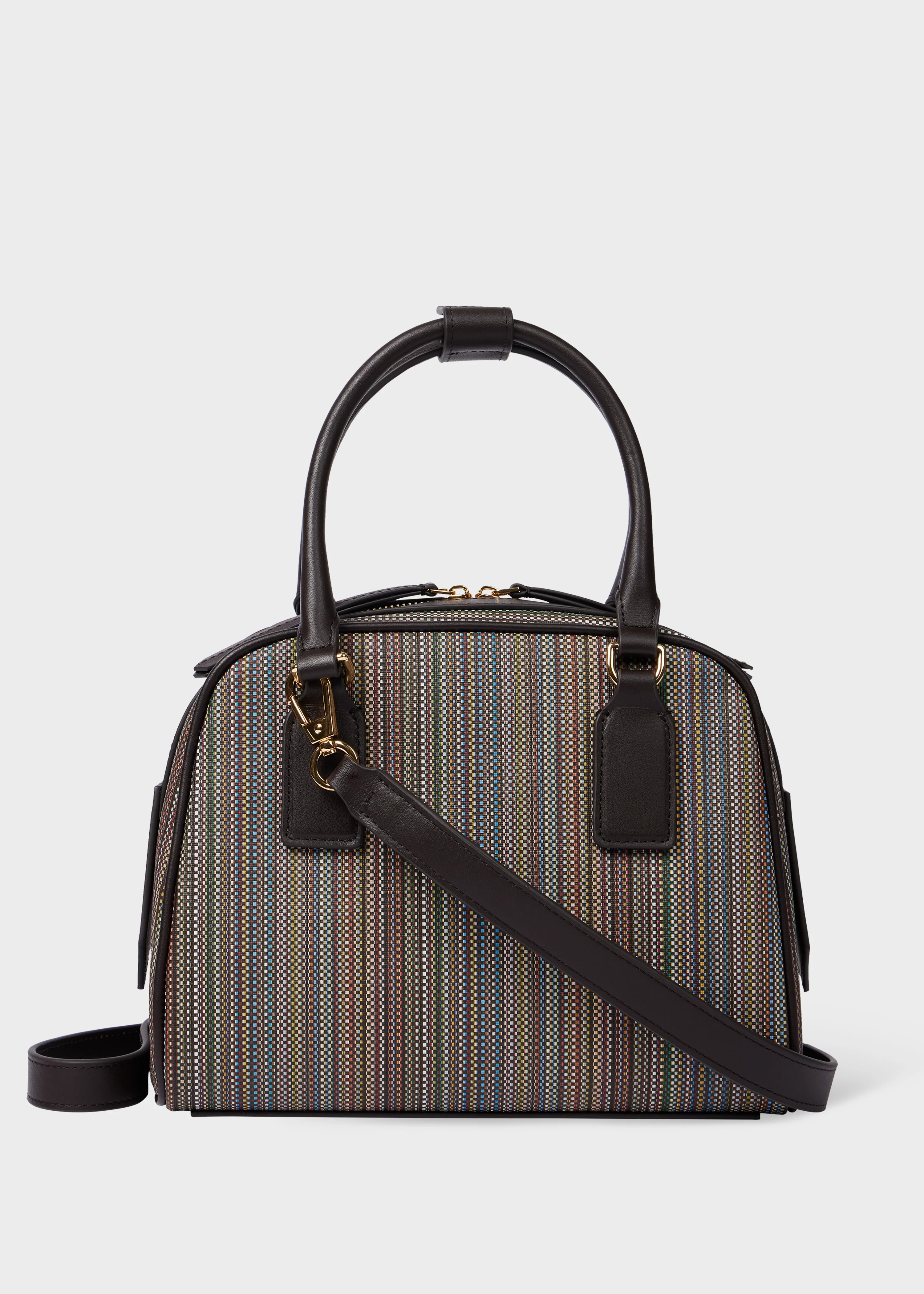 Women's Top Handle 'Signature Stripe' Bag - 1