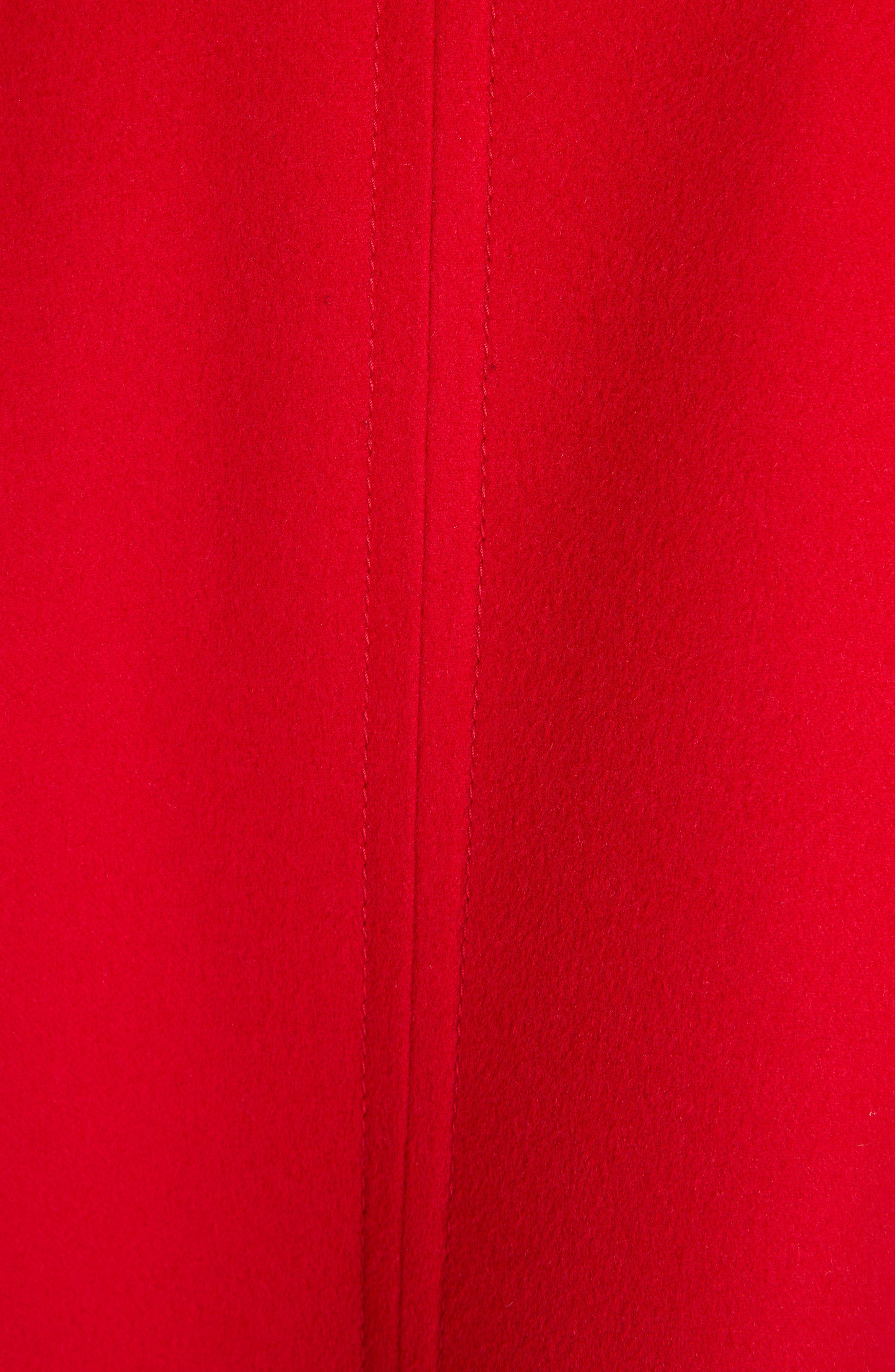 Valentino Garavani Virgin Wool & Cashmere Broadcloth Trapeze Coat in Dark Red at Nordstrom - 5