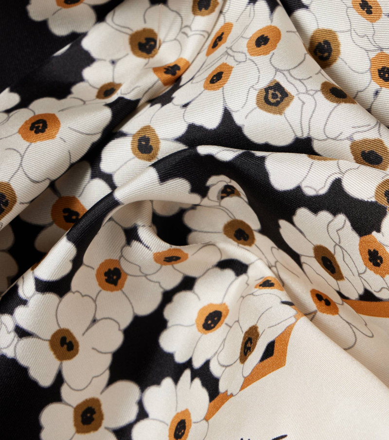 Floral silk scarf 4