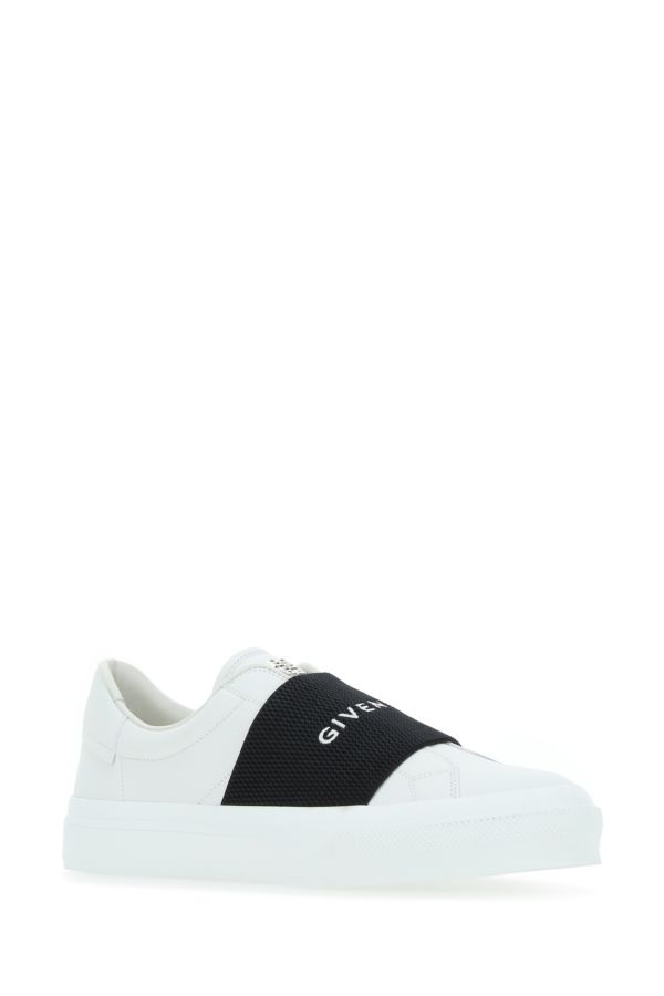 White leather New City slip ons - 2
