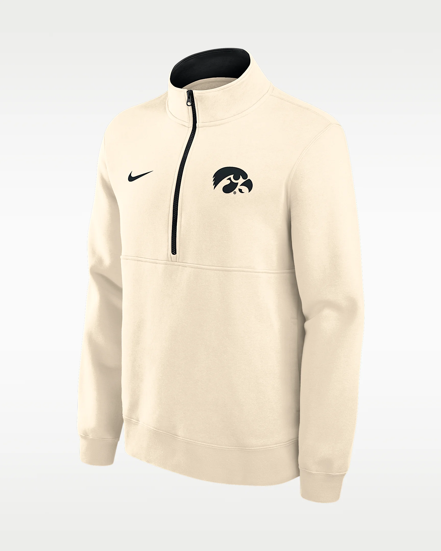 Iowa Primetime Primary Logo Men's Nike College 1/2-Zip Crew - 1