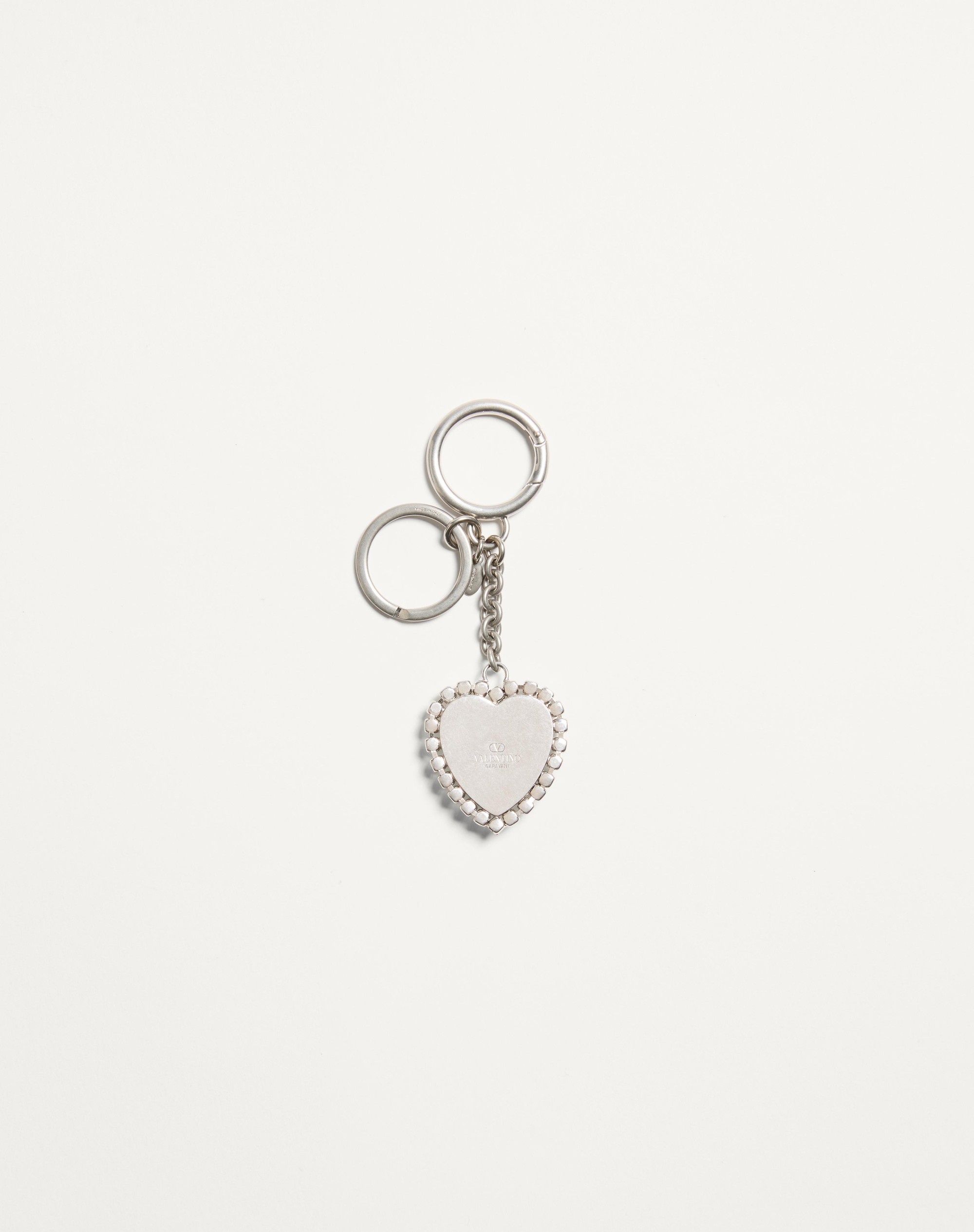 COEUR HYPERBOLE BAG CHARM WITH KEY CHAIN IN METAL, SYNTHETIC MATERIAL, AND CRYSTALS - 3