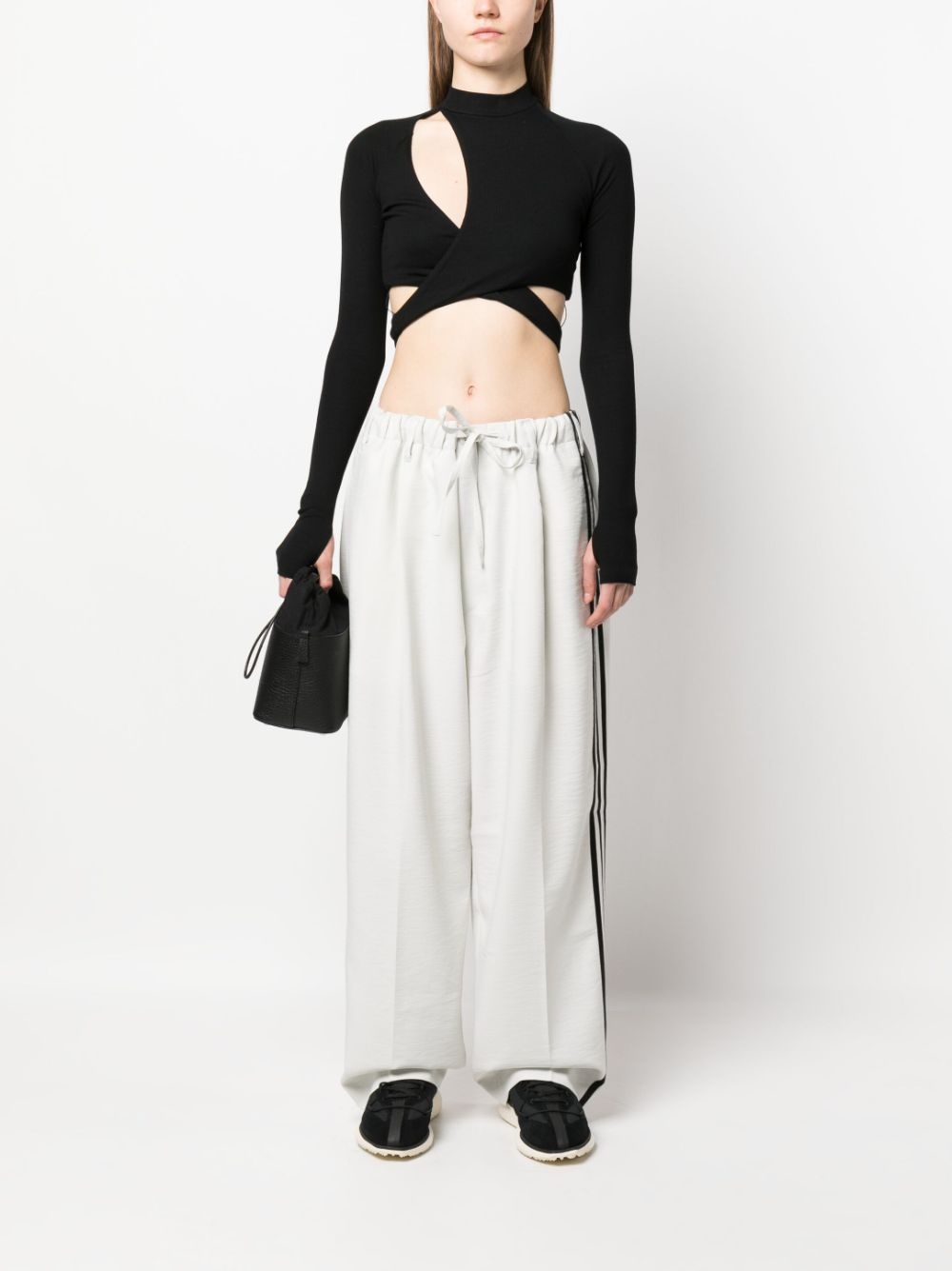 straight-leg side-stripe trousers - 3