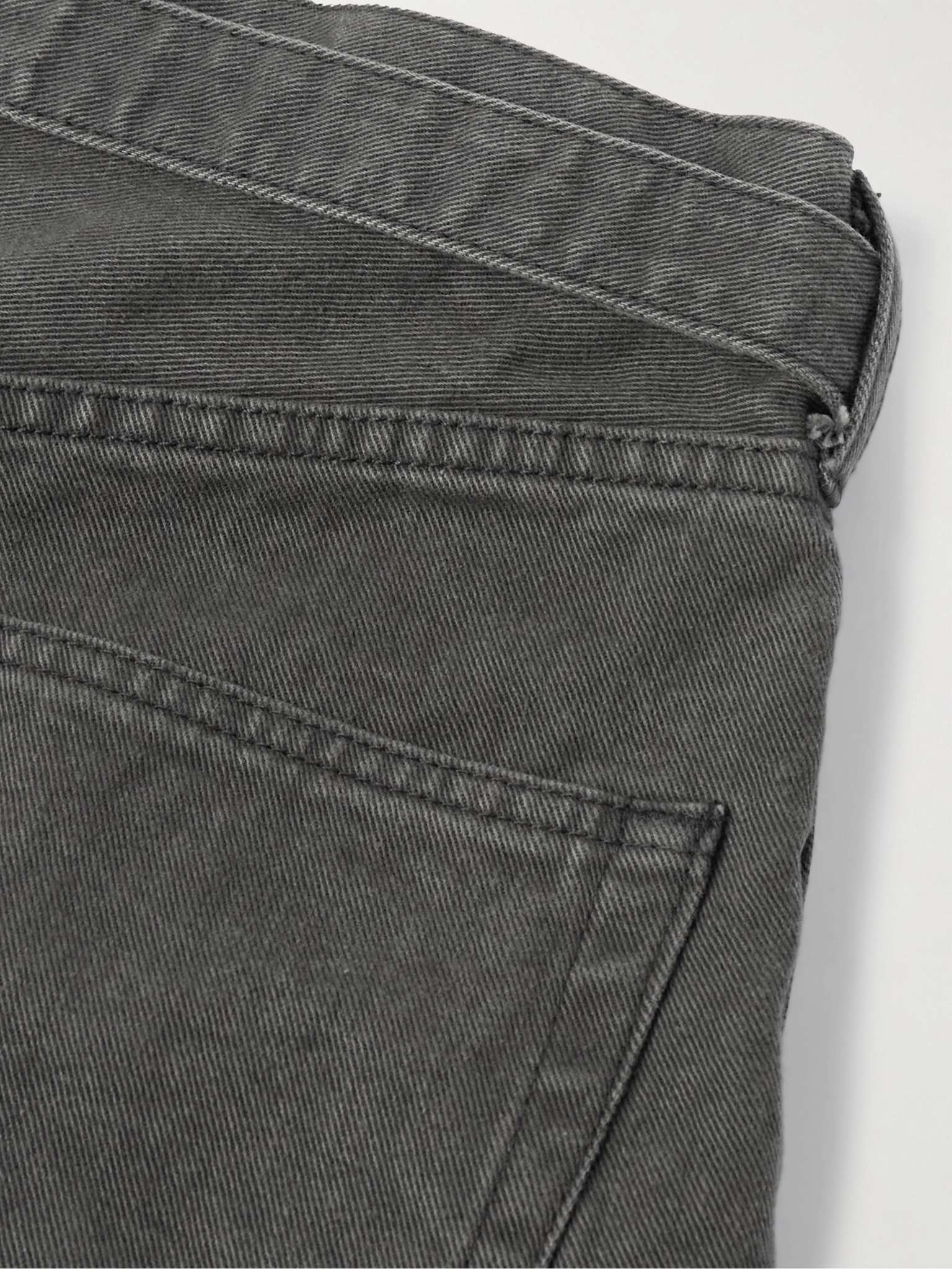 Wide-Leg Belted Denim Bermuda Shorts - 5