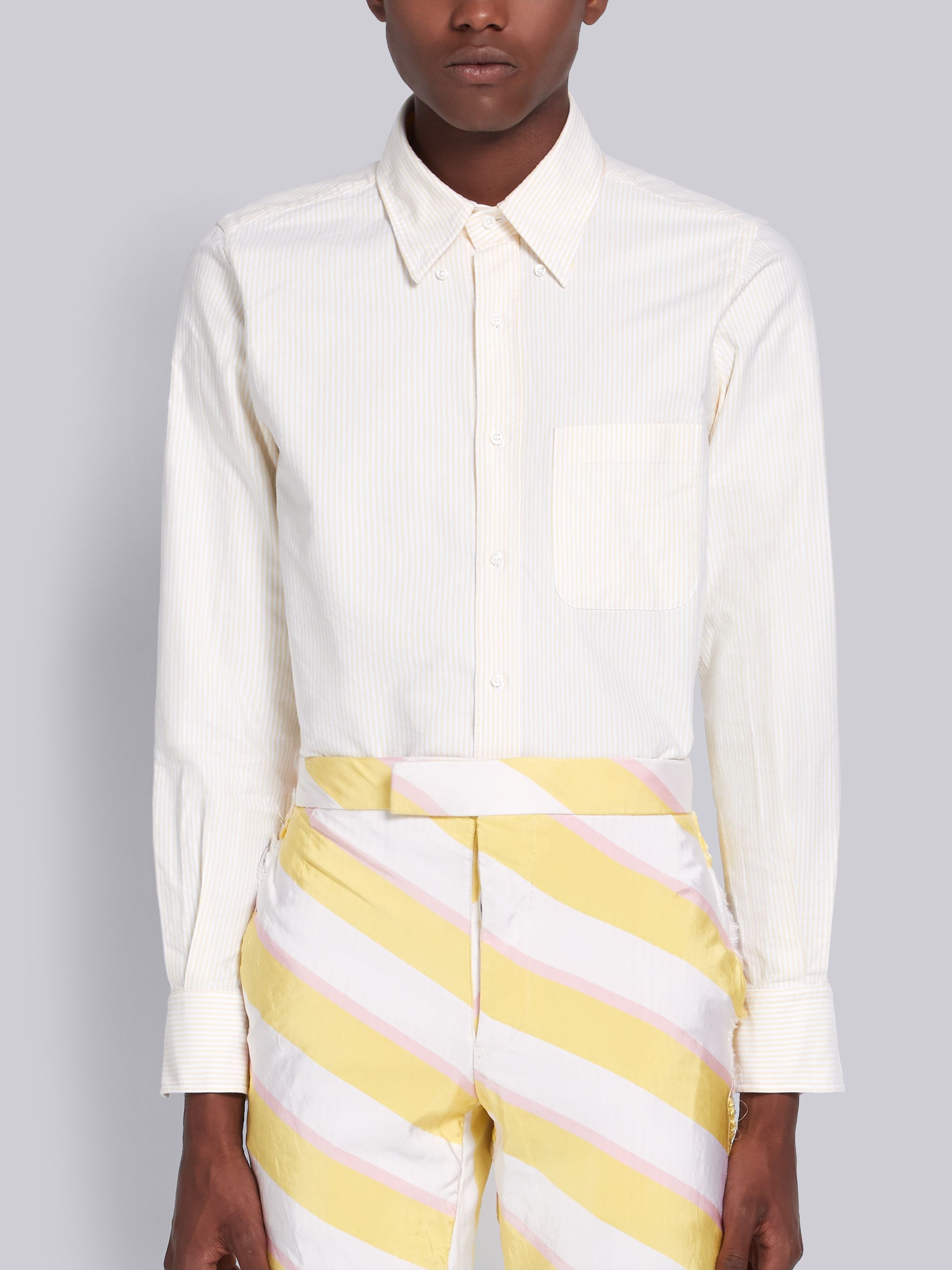 Yellow Oxford University Stripe Shirt - 1