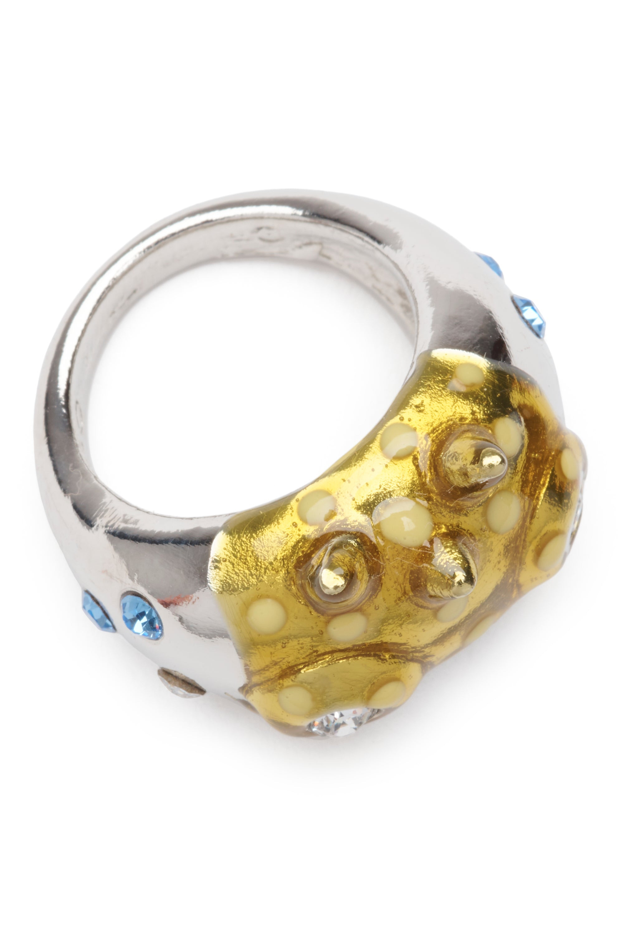 SILVER GOLD RHINO BABY RING - 4