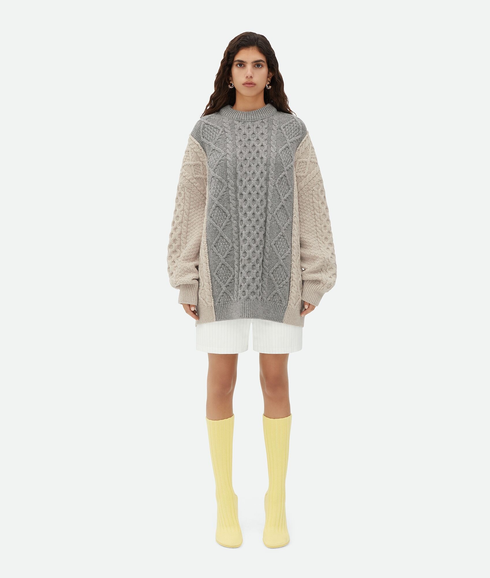 Aran Patchwork Wool Jumper - 1
