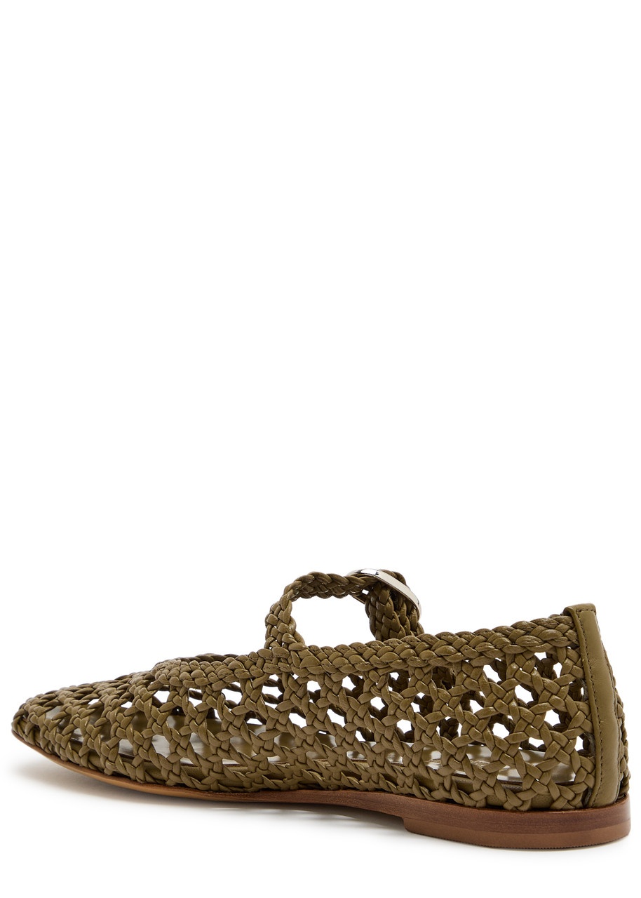 LE Monde Beryl Woven Leather Mary Jane Flats - 2