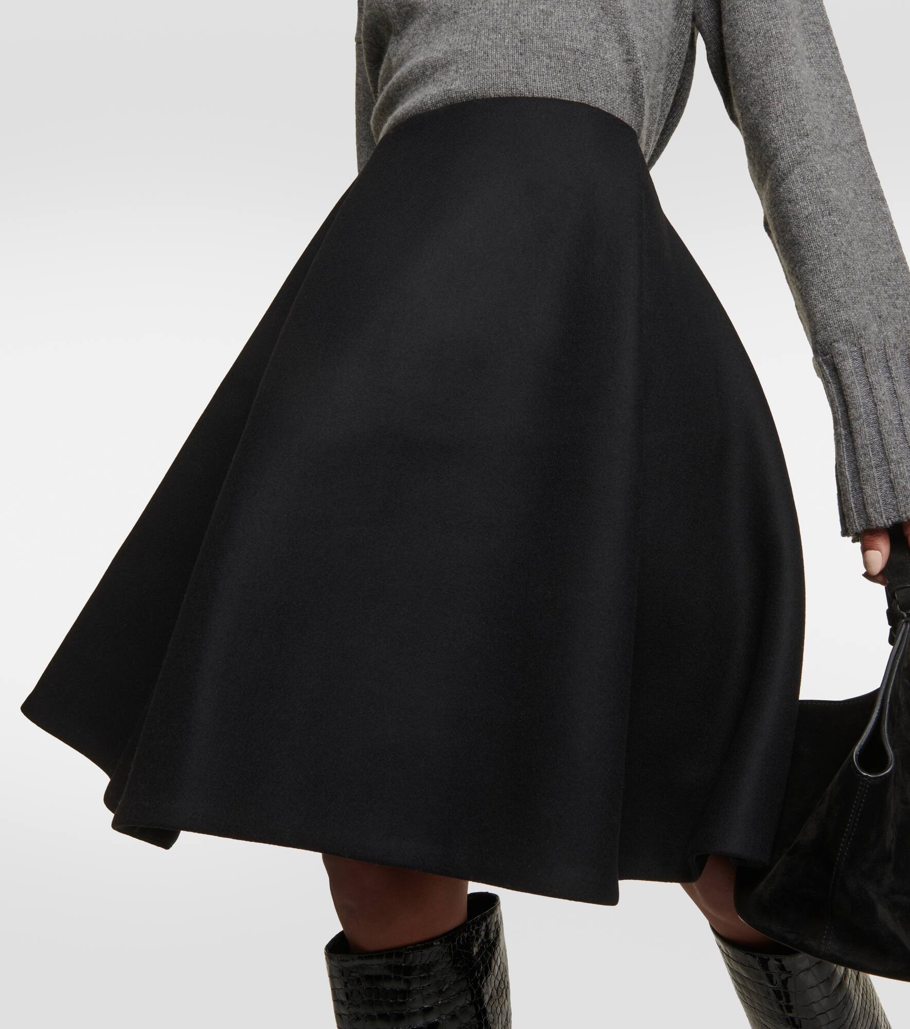 Farla wool-blend midi skirt - 4