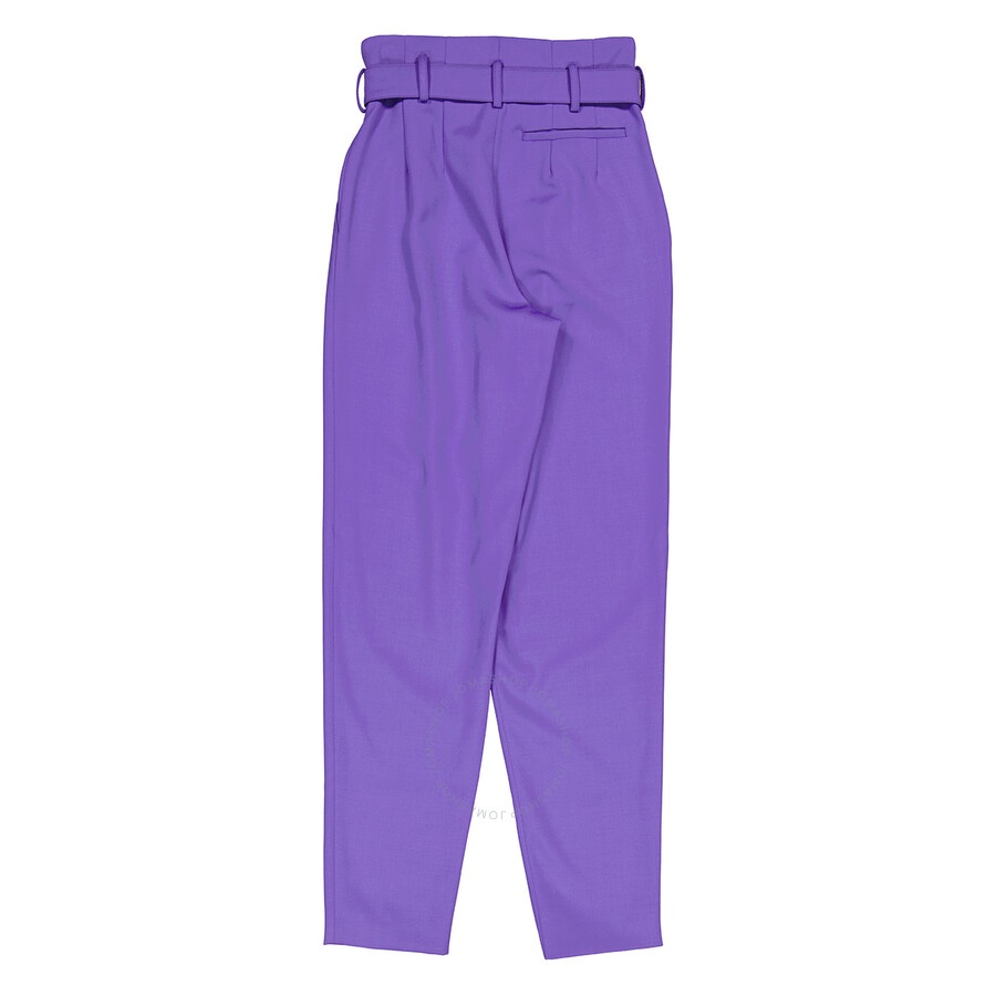 Moschino Ladies Purple Straight Leg Trousers - 2