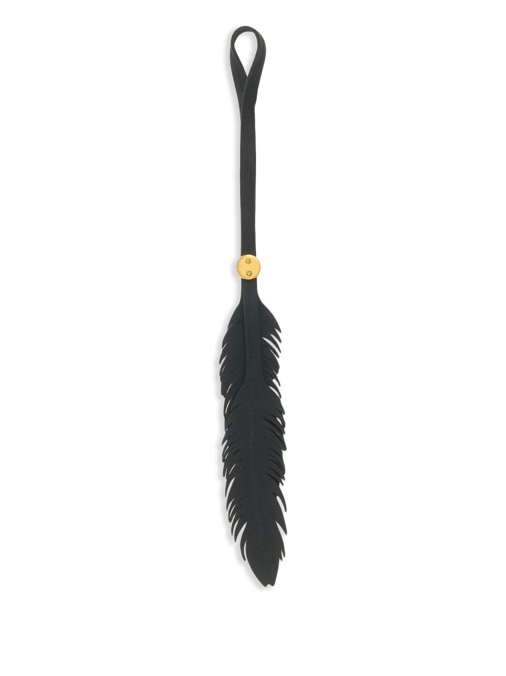 feather leather charm - 2