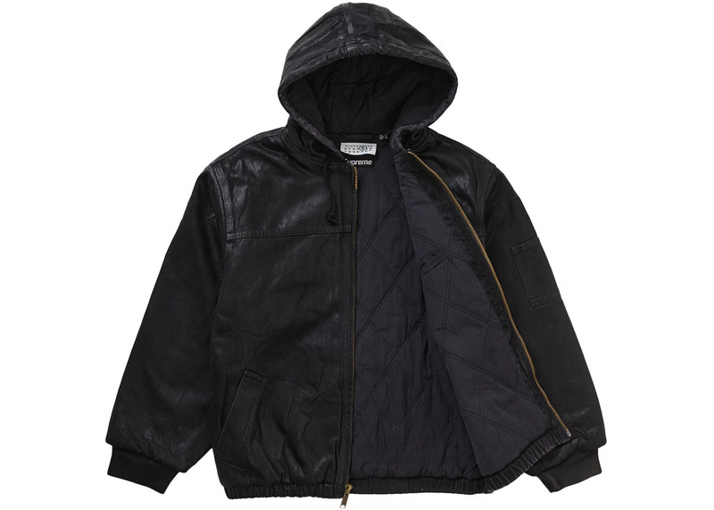 Supreme Supreme MM6 Maison Margiela Foil Hooded Work Jacket Black outlook