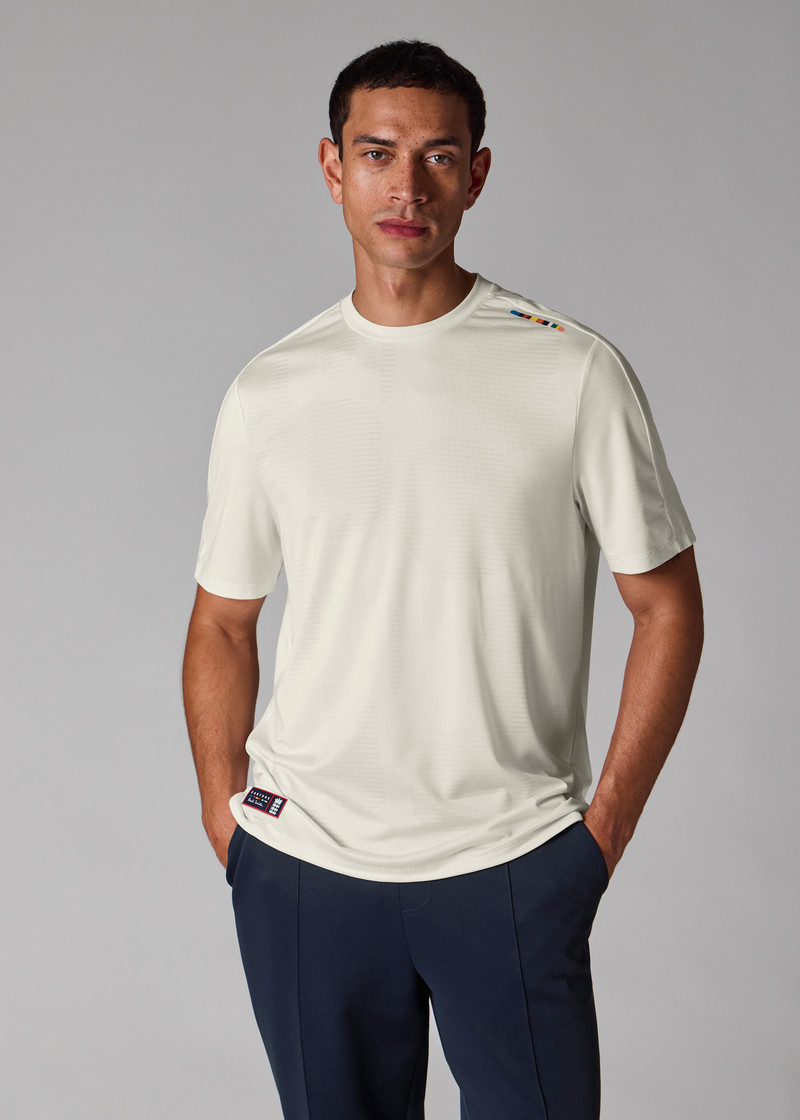 Paul Smith + Castore - Whisper White Jacquard T-Shirt 4