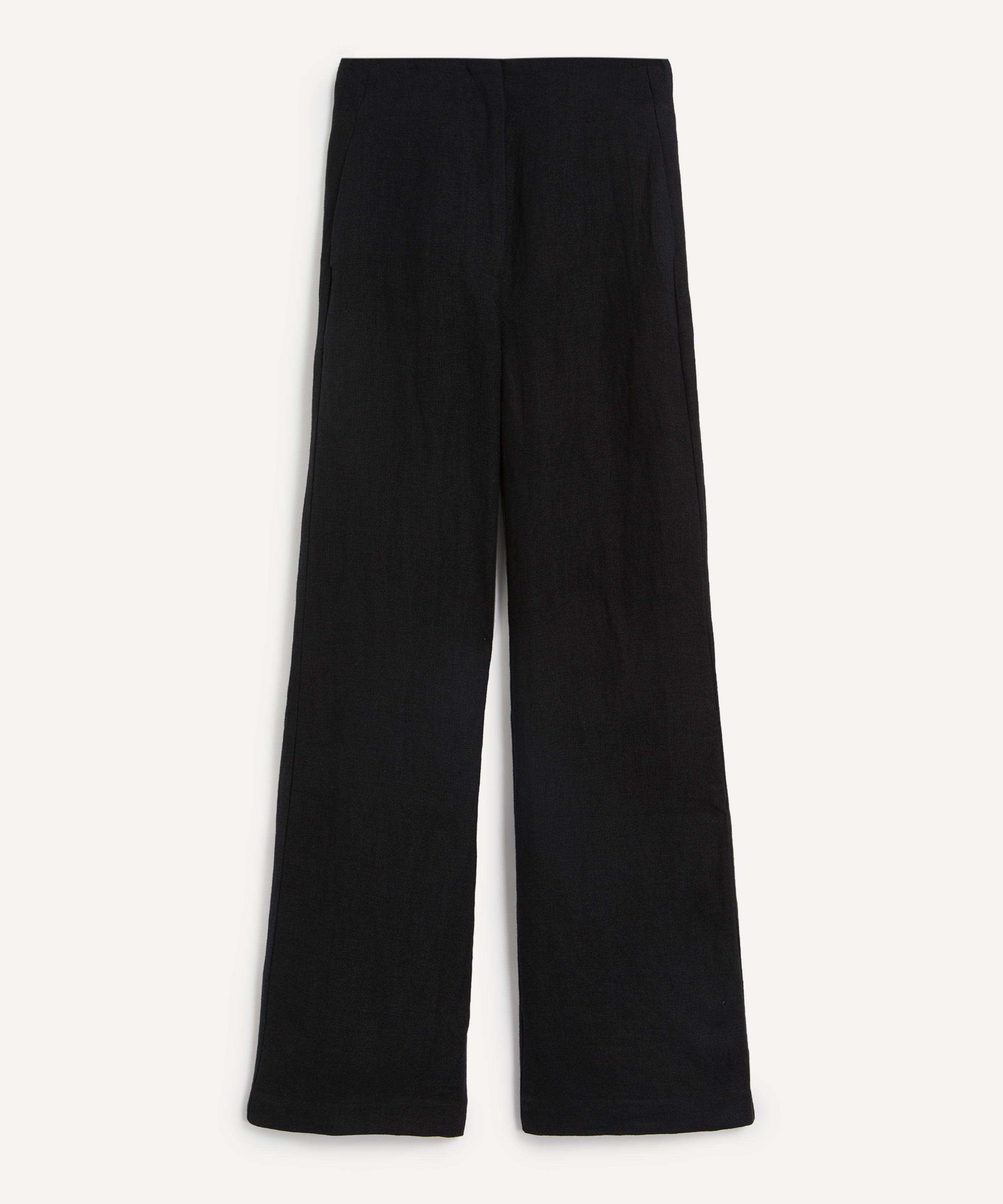 Linen Wide Leg Trousers - 1