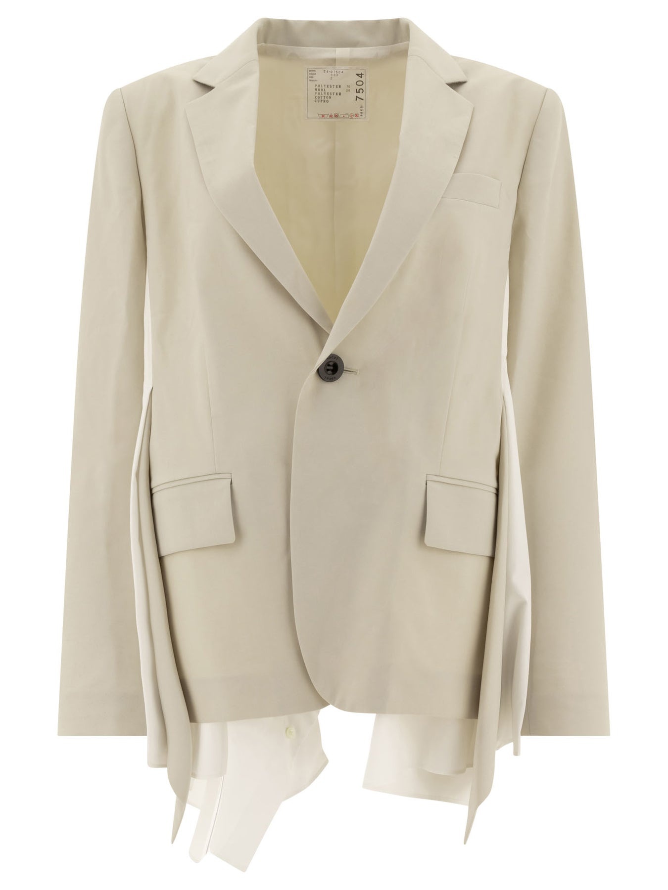 ジャケット Sacai Combined blazer Beige sacai Combined Blazer Jackets Beige | wananluxury | REVERSIBLE
