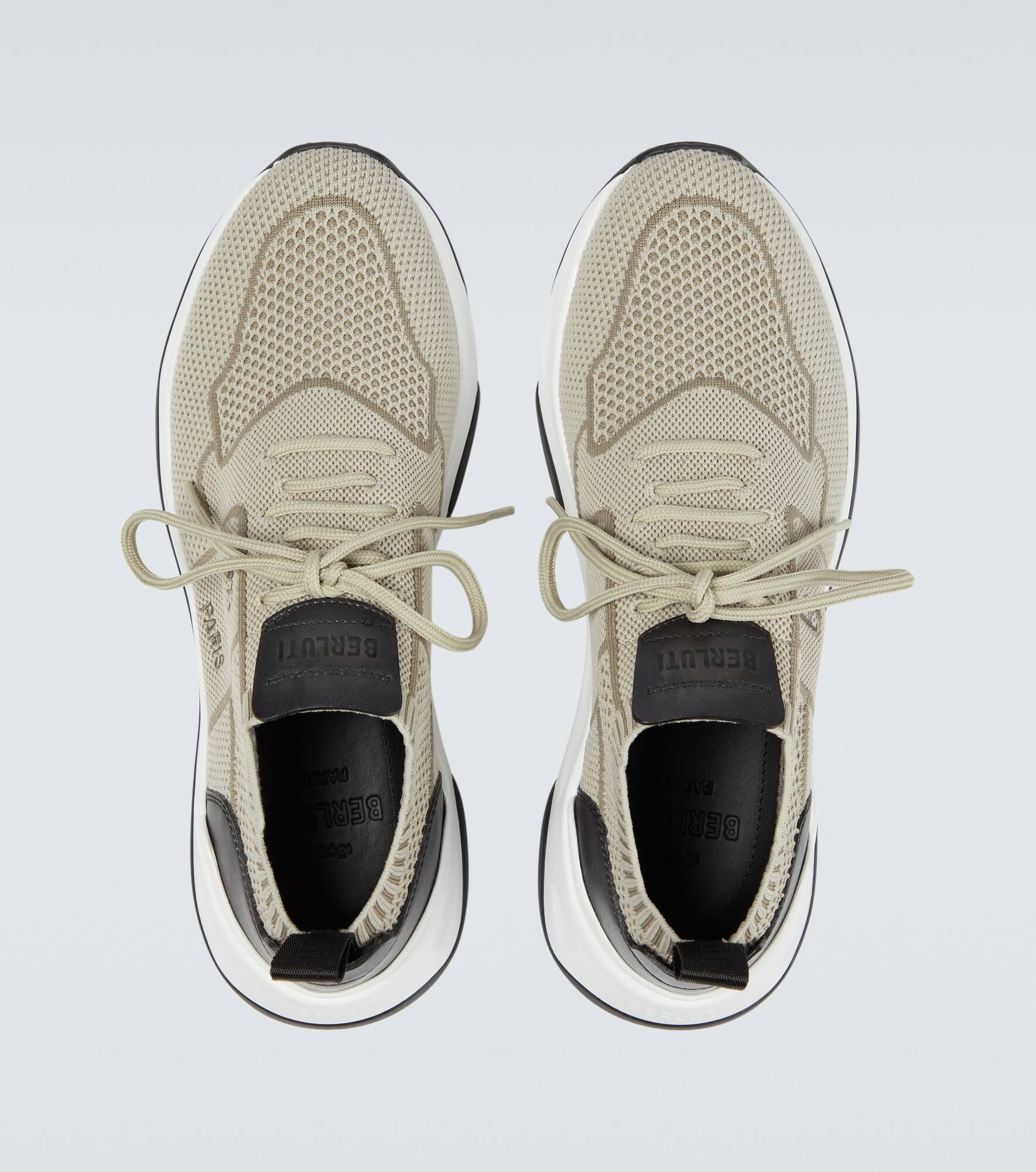 Shadow knitted and leather sneakers - 4