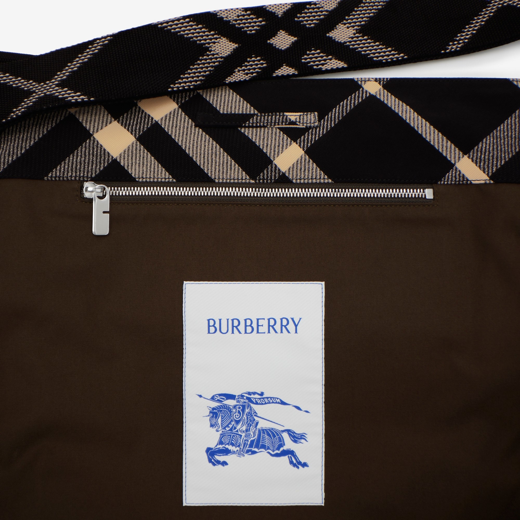Medium Check Trench Tote - 7
