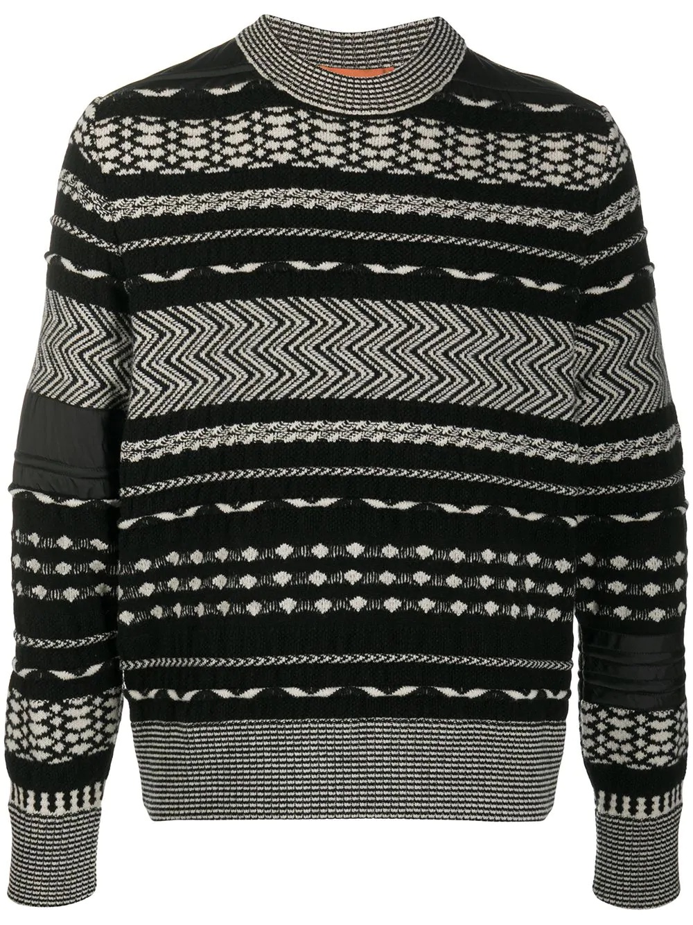 monochrome wool knit jumper - 1