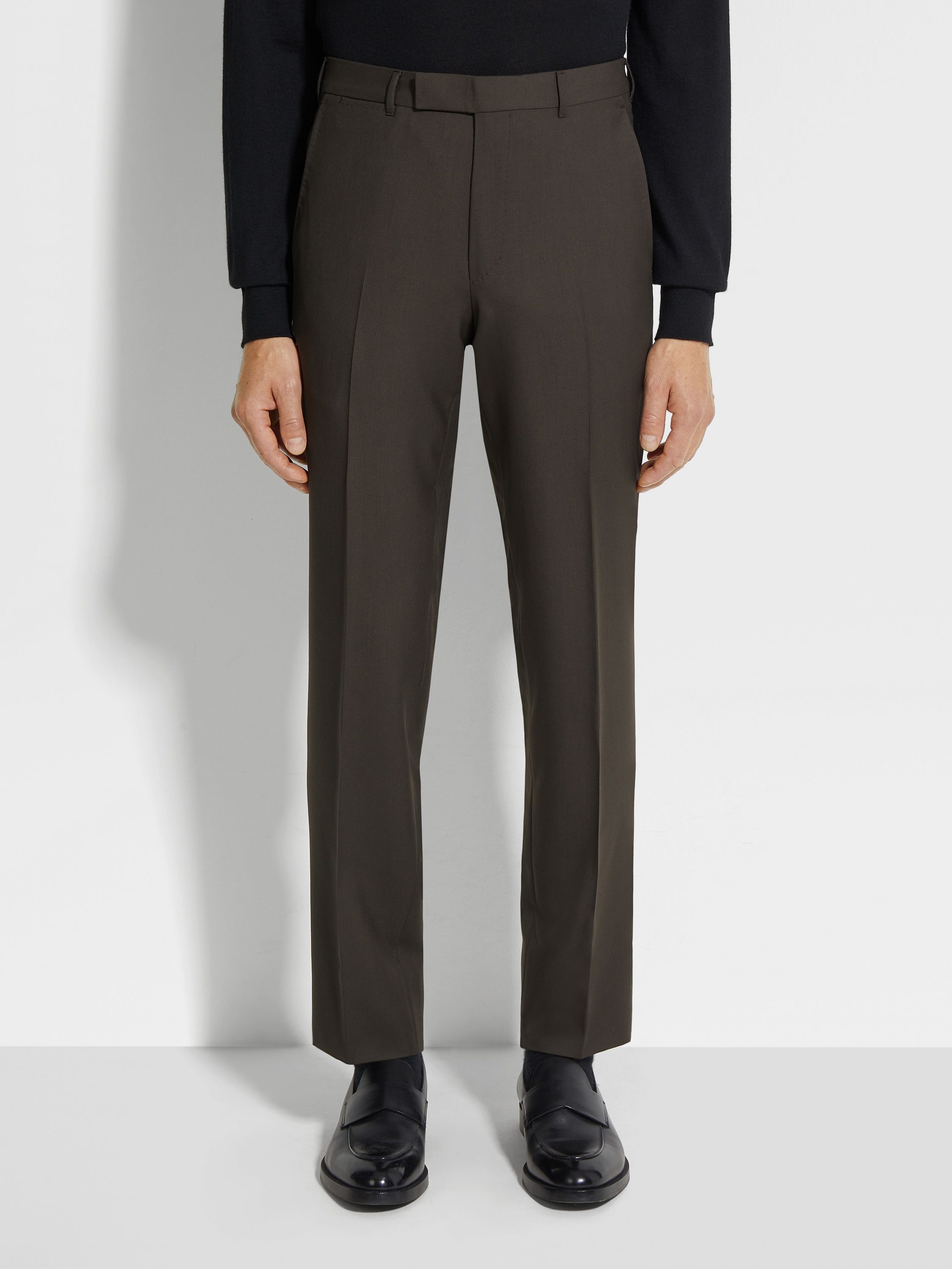 DARK BROWN OASI CASHMERE SUIT - 5