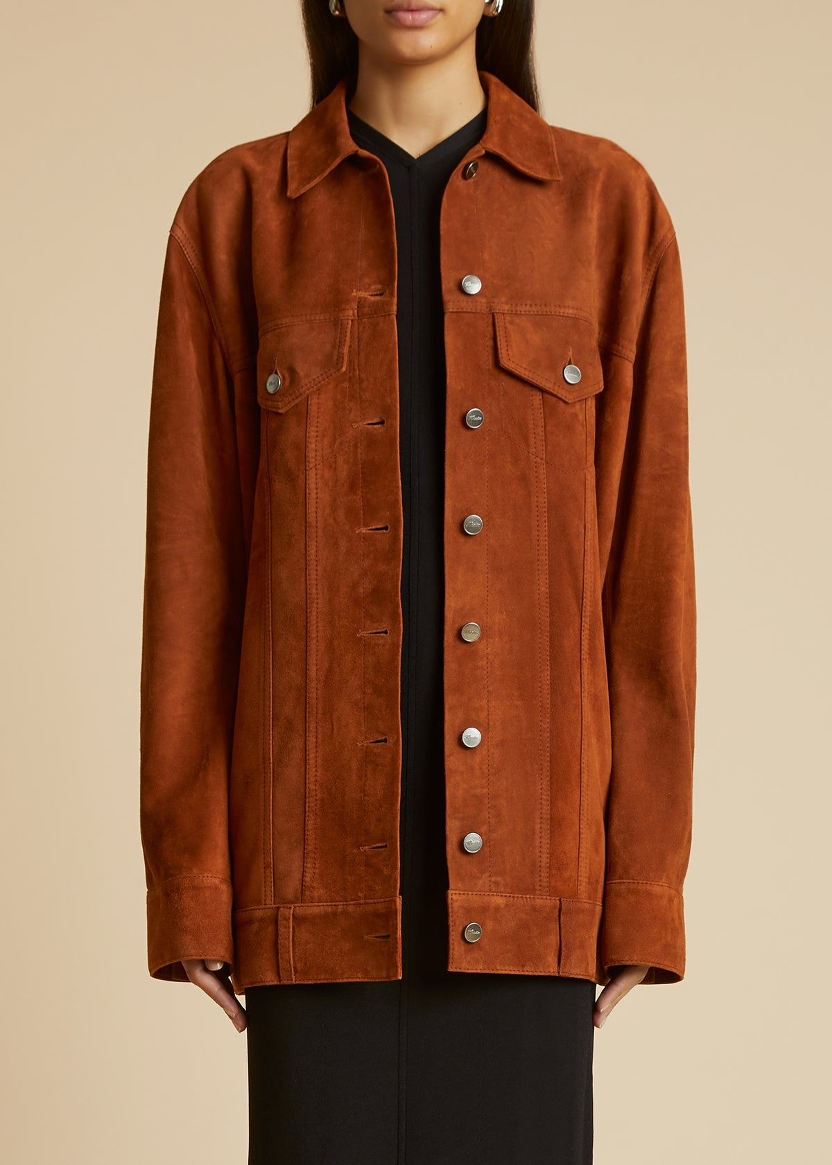 The Ross Jacket in Rust Suede - 2