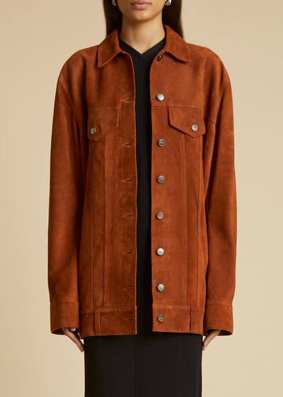 KHAITE The Ross Jacket in Rust Suede outlook