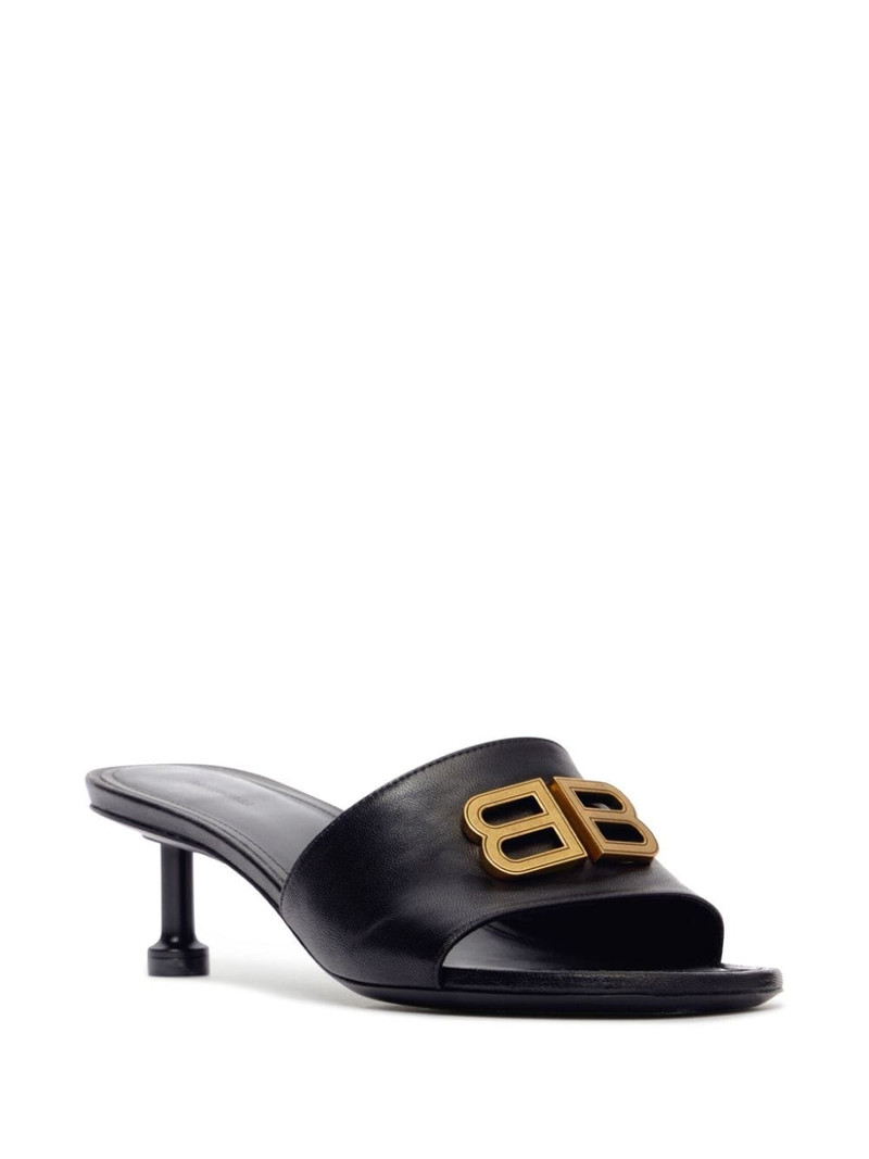 BALENCIAGA Groupie 50mm logo-plaque mules outlook