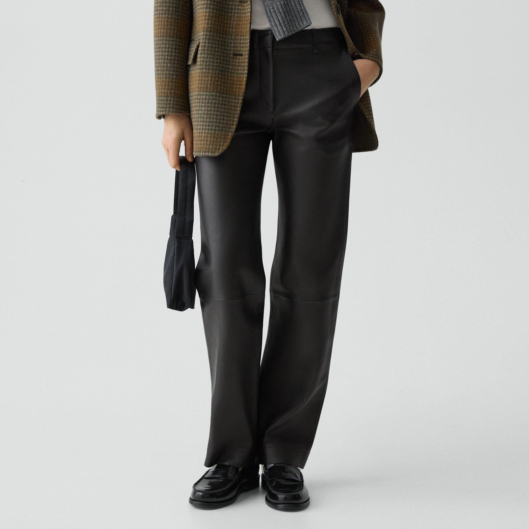 Classic Straight Pant in Sleek Leather - 5