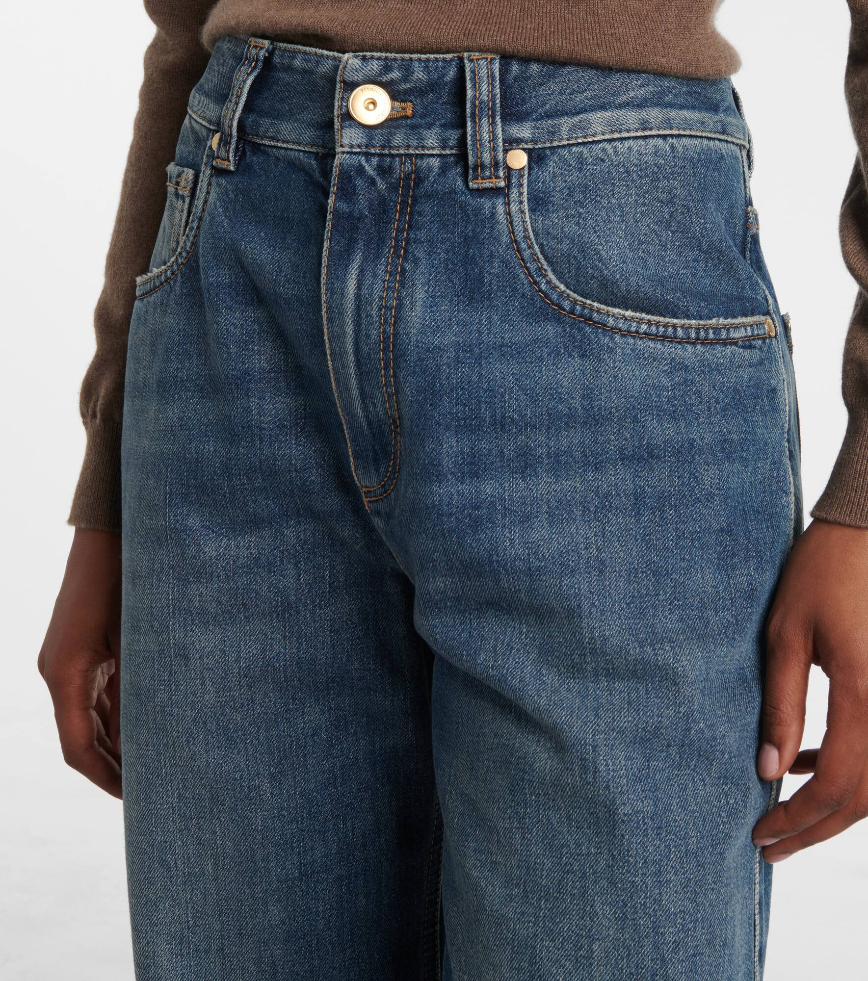 Monili high-rise wide-leg jeans - 4