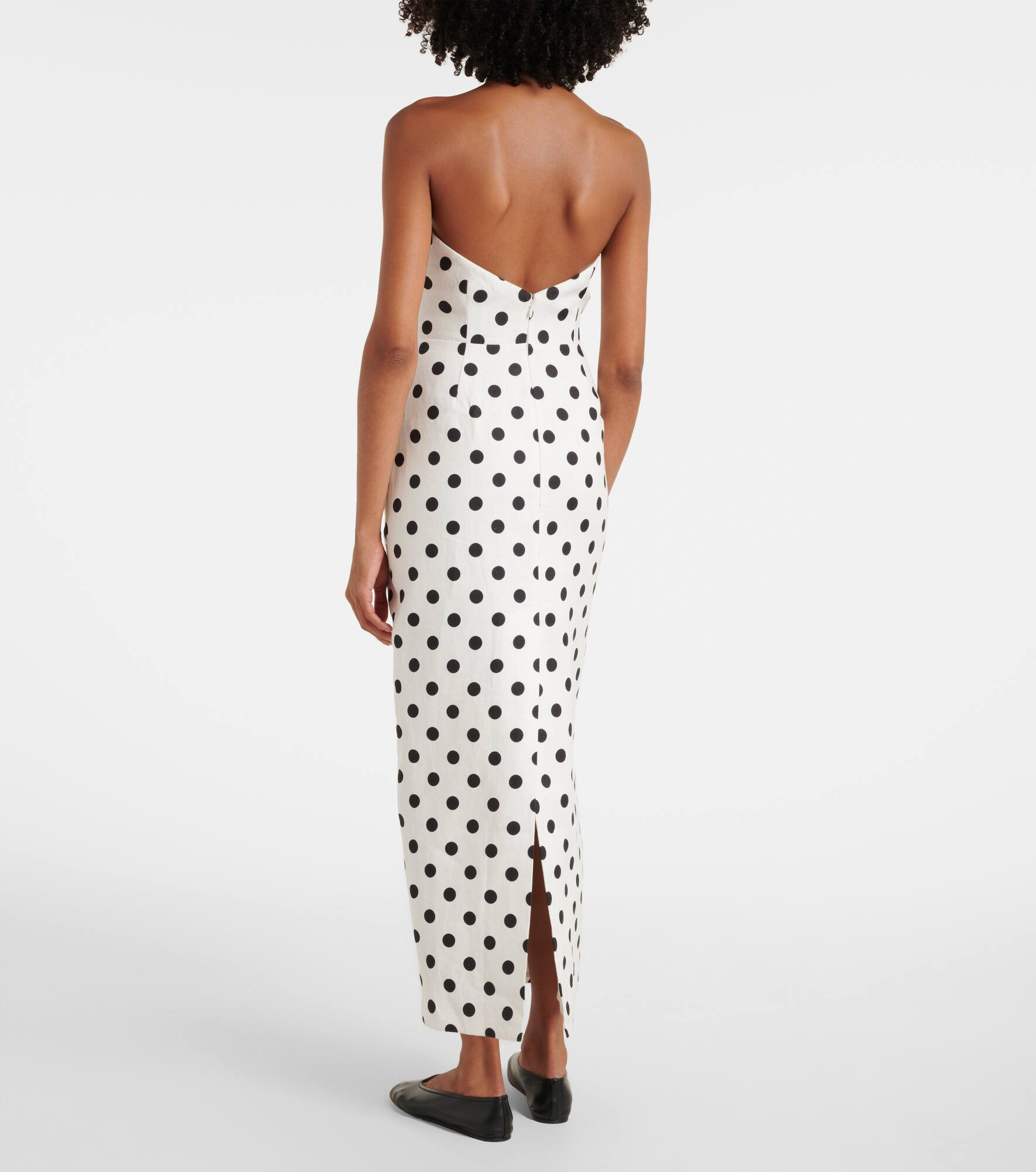 Romeo polka-dot linen maxi dress - 3