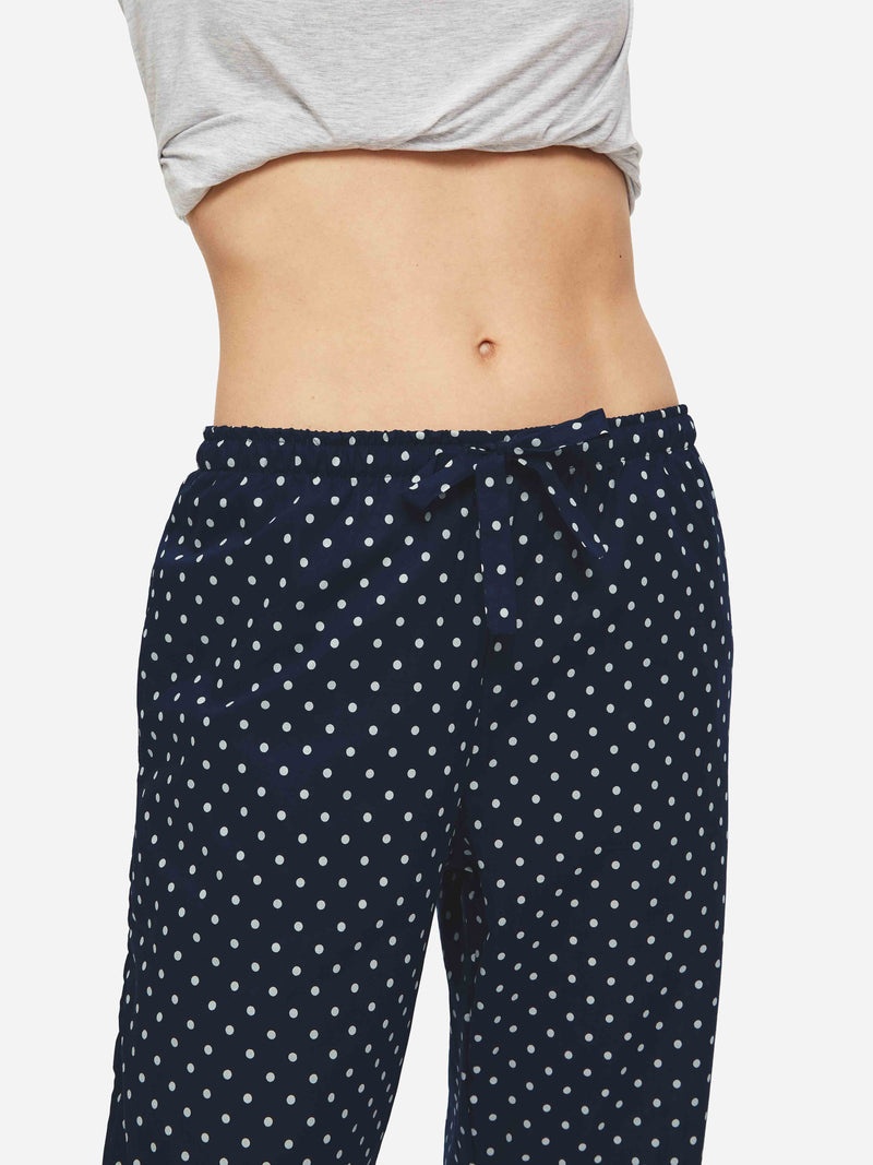 Women's Lounge Trousers Plaza 60 Cotton Batiste Navy - 6