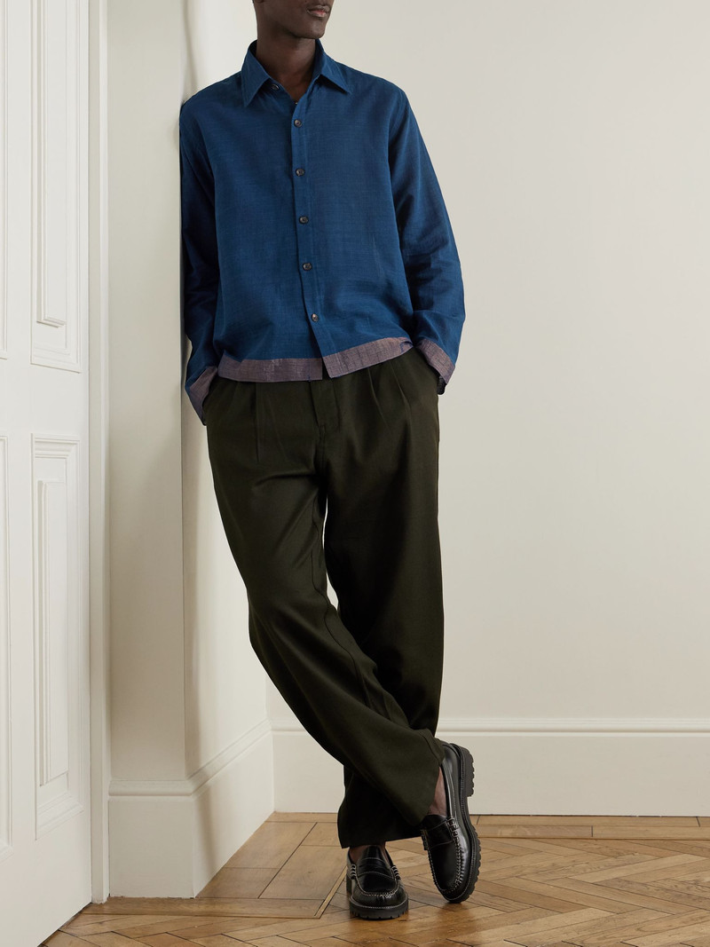 KARTIK RESEARCH Cotton-Voile Shirt Blue outlook