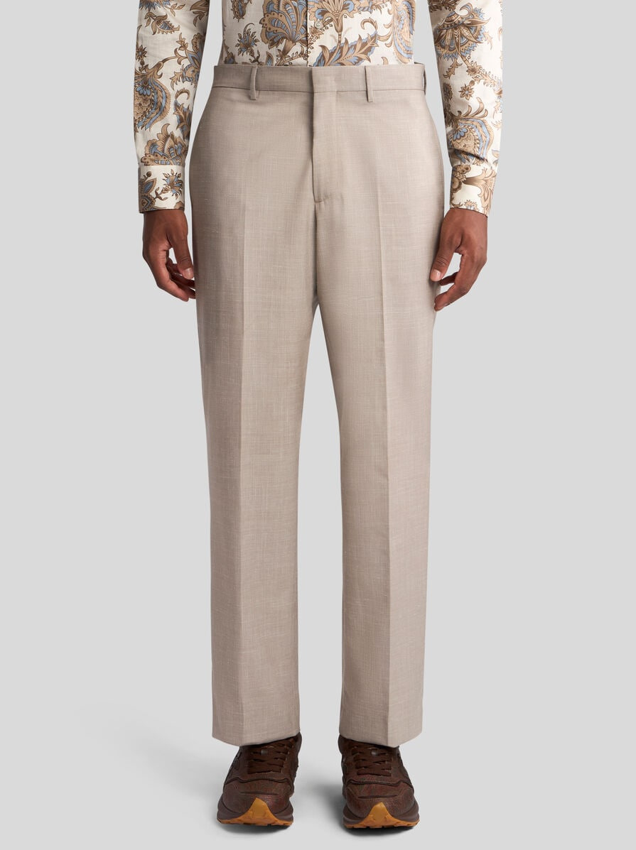 SLUB WOOL-BLEND TROUSERS - 2