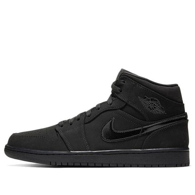 Air Jordan 1 Mid 'Triple Black Suede' 554724-056 - 1