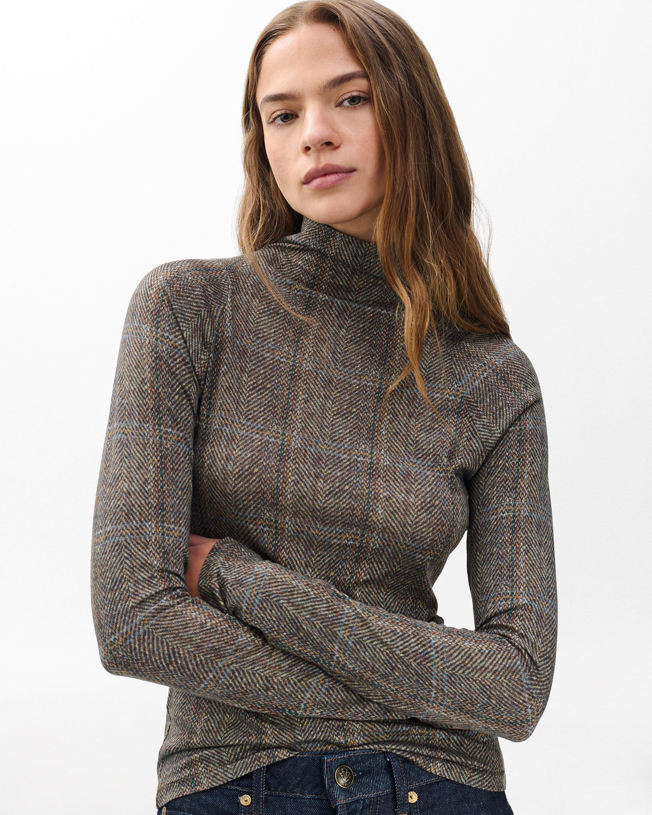Shaw Plaid Turtleneck Tee - 2
