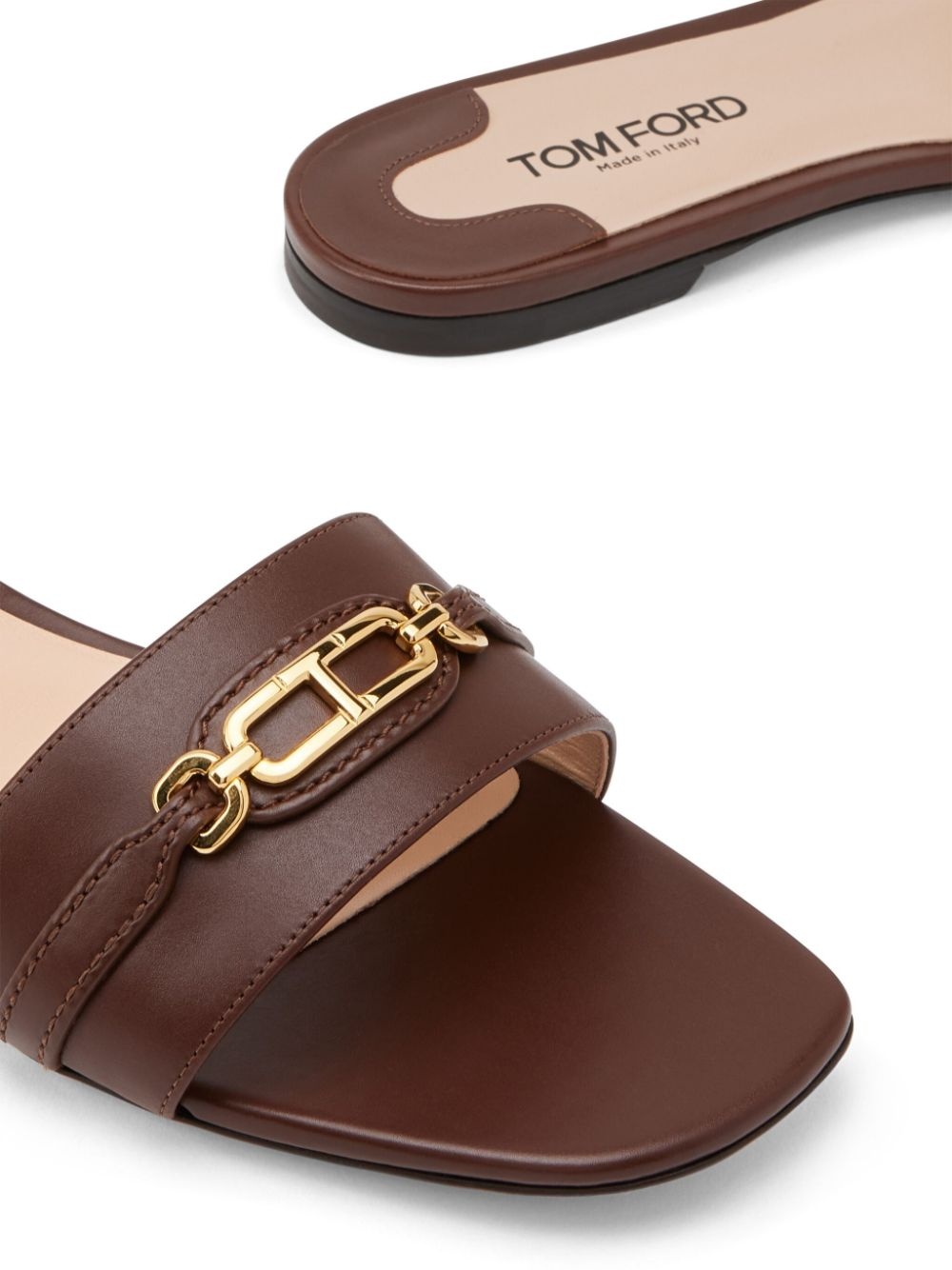 Whitney leather slides - 4
