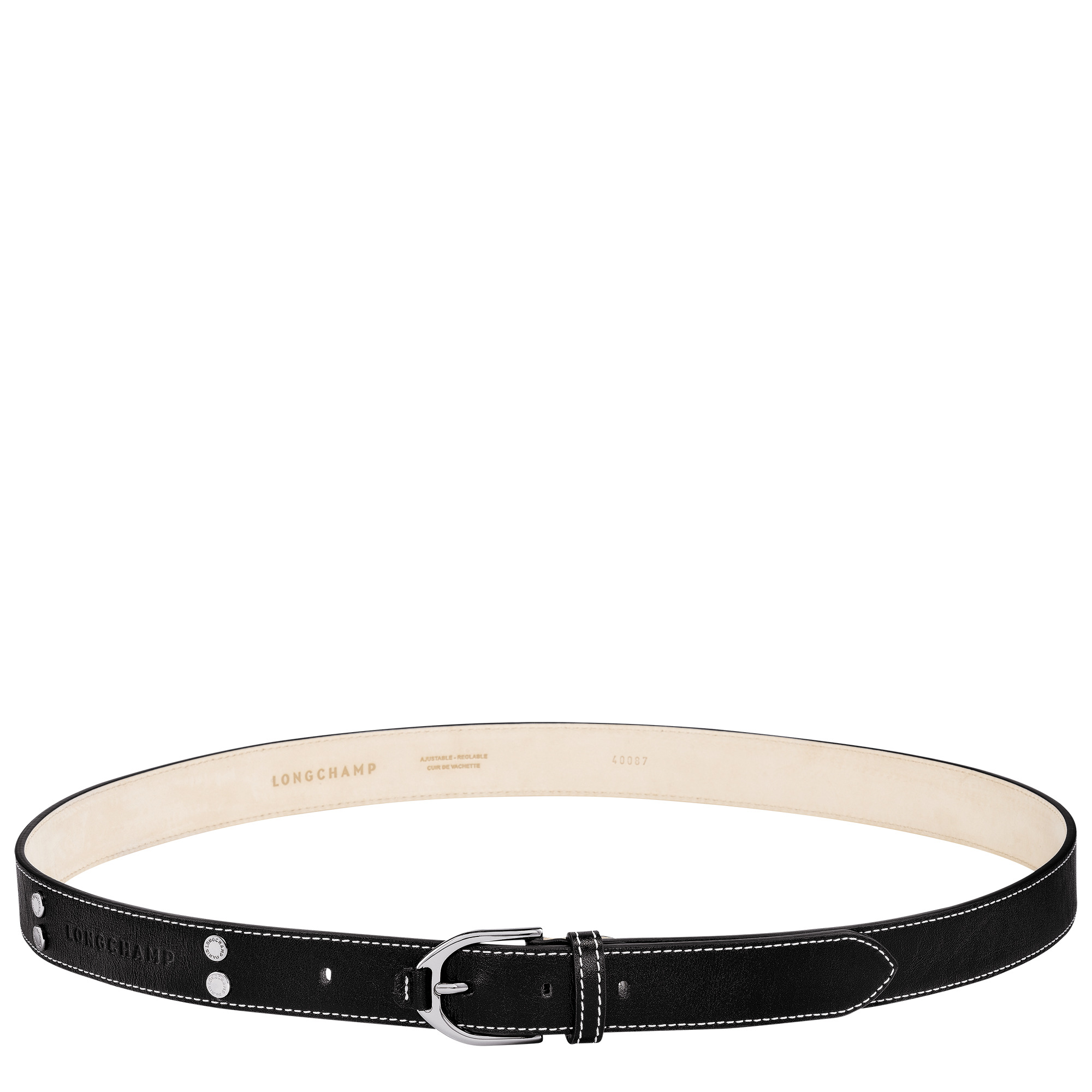 Longchamp 3D Ladies' belt Black - Leather - 1
