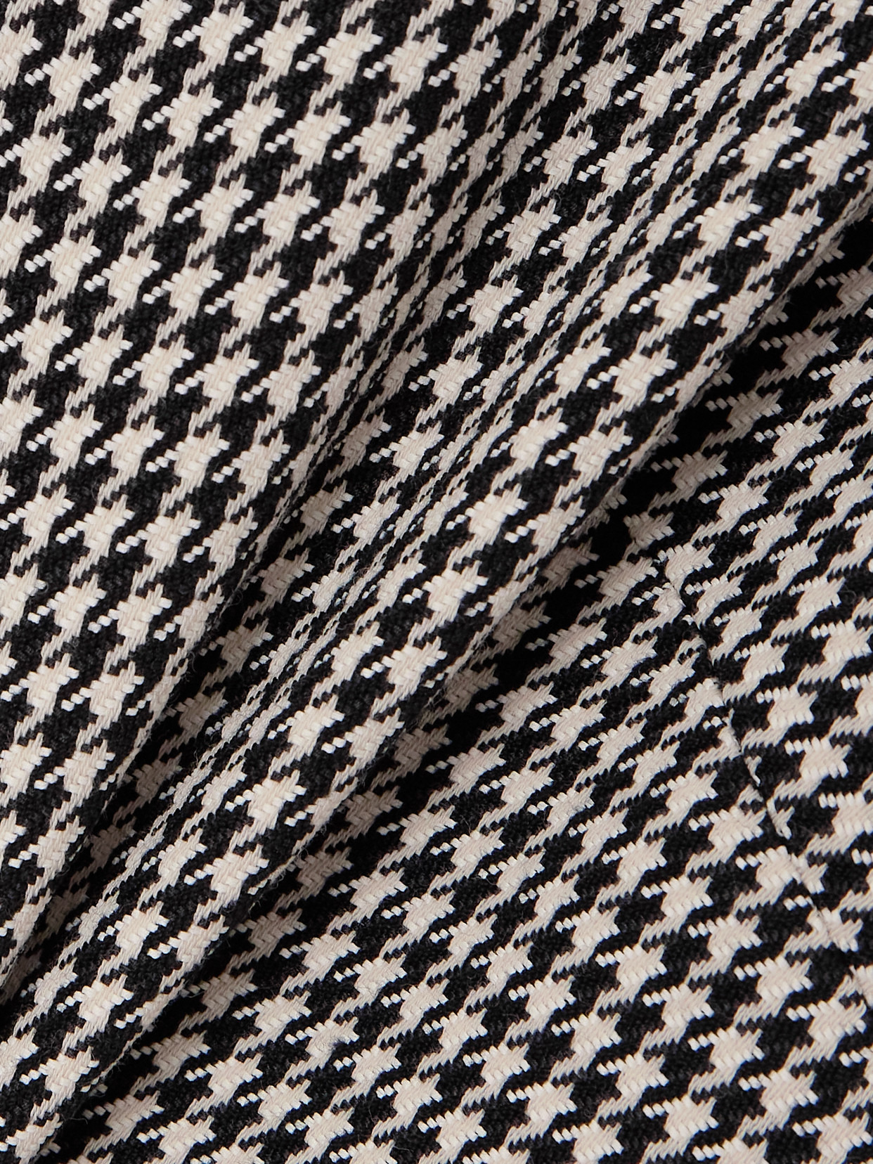 Open-back Houndstooth Wool-blend Mini Dress - 4