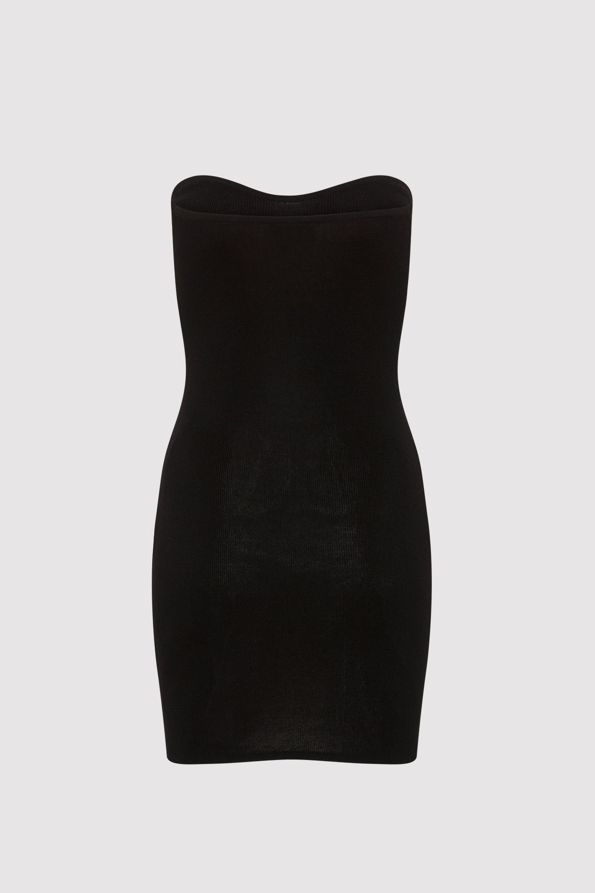 Curve Knit Mini Dress - Black - 6