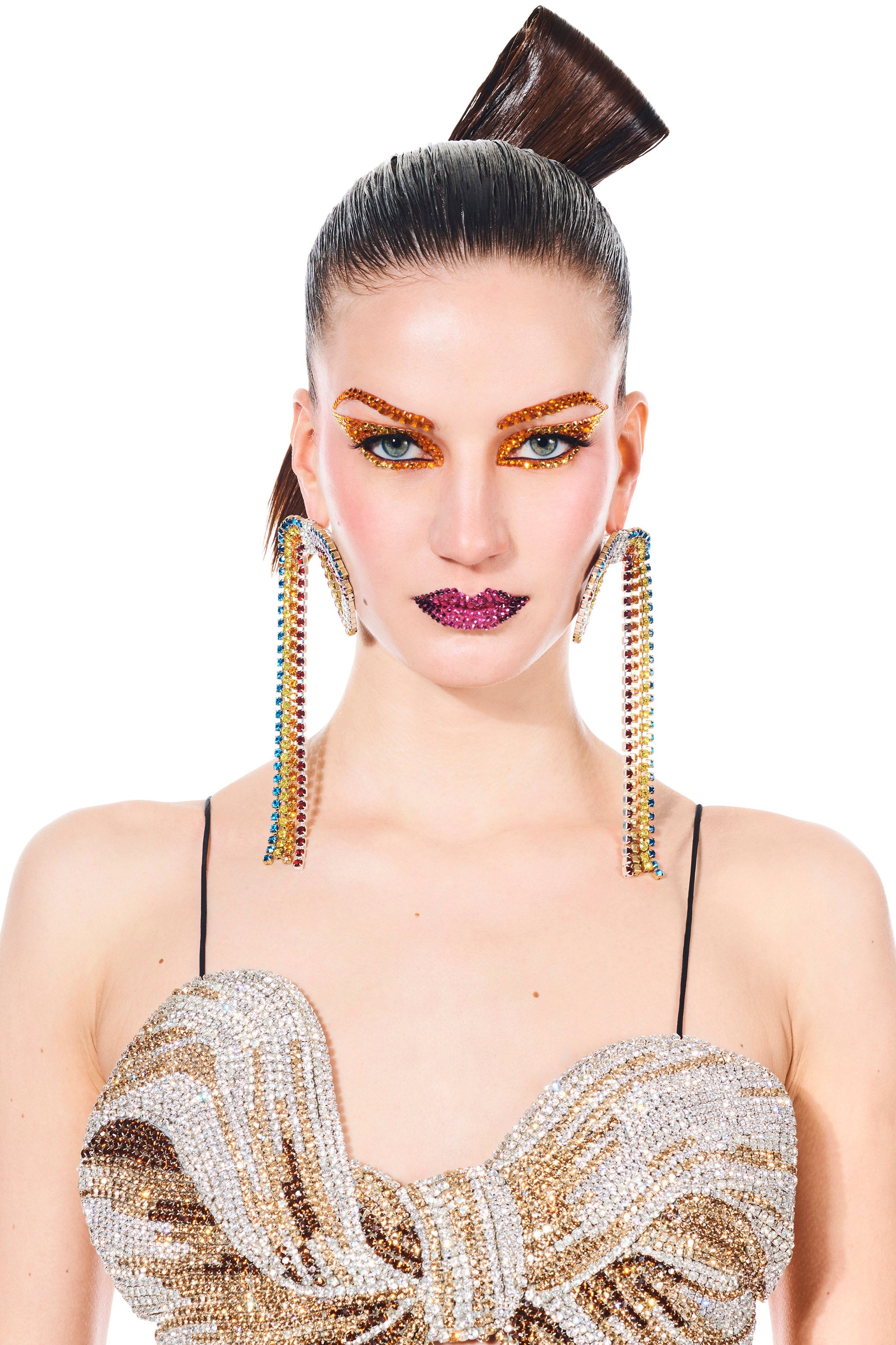 CRYSTAL BOW EARRINGS - 2