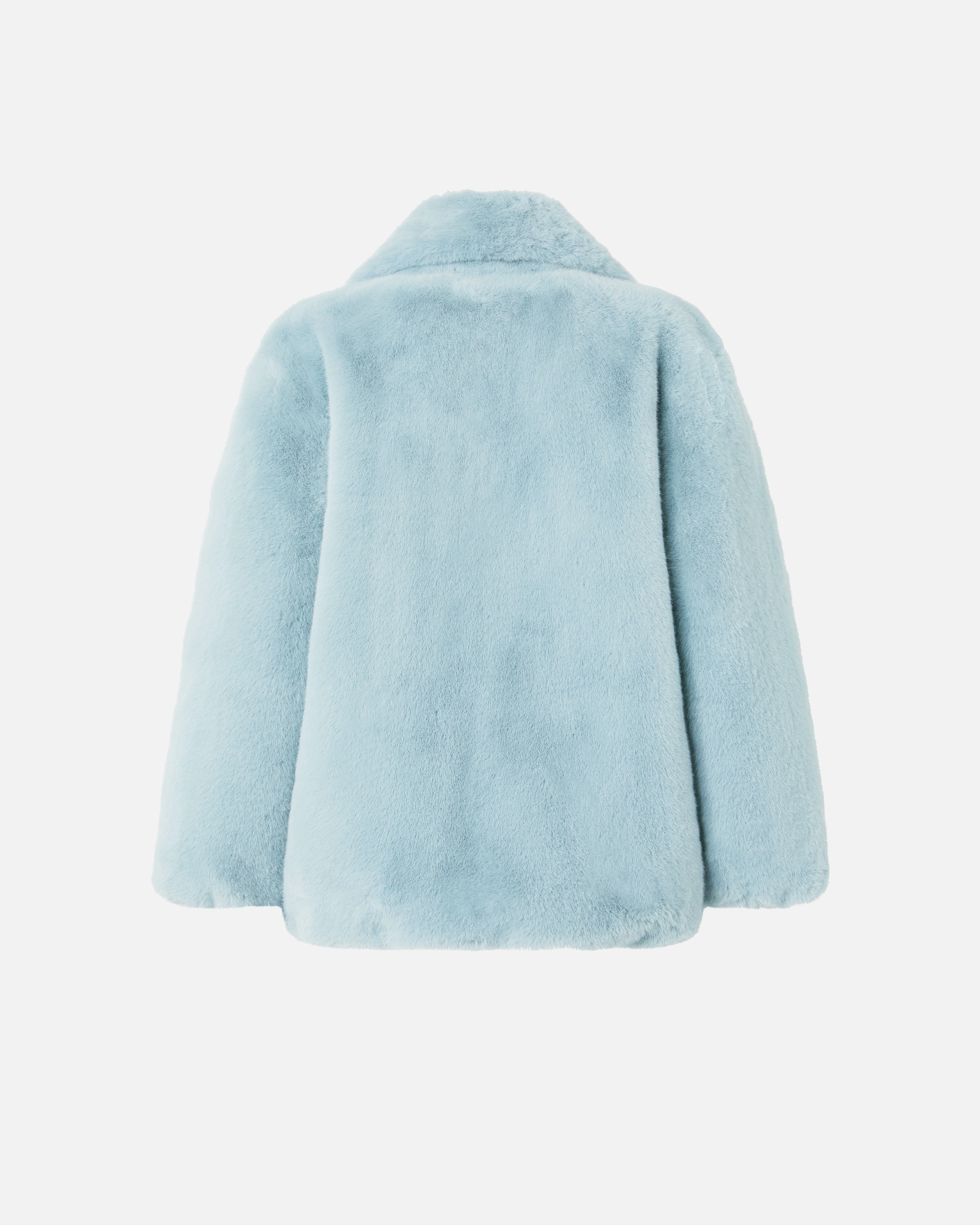 SHORT FAUX FUR PEA COAT - 6