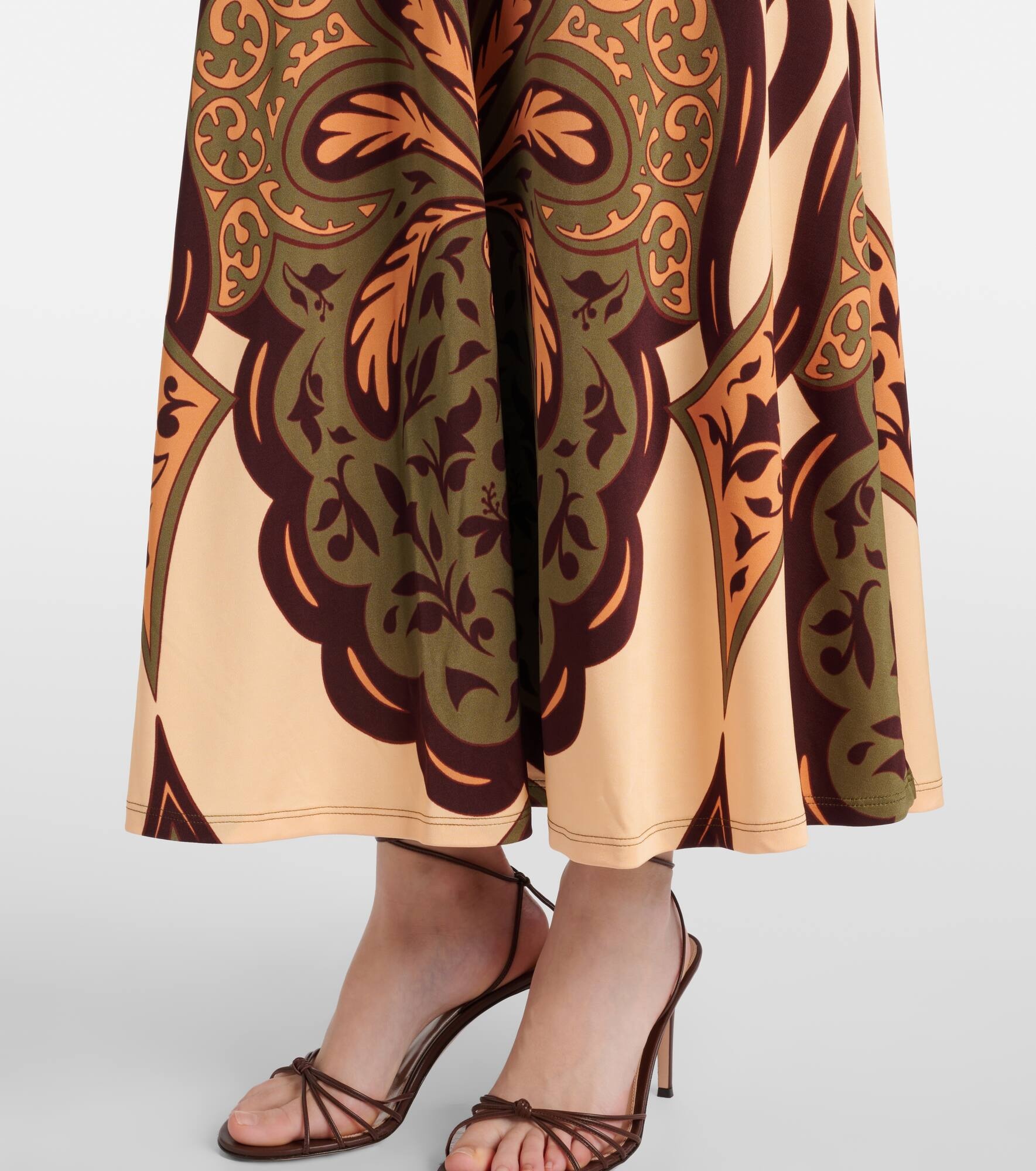 Printed jersey midi dress - 5