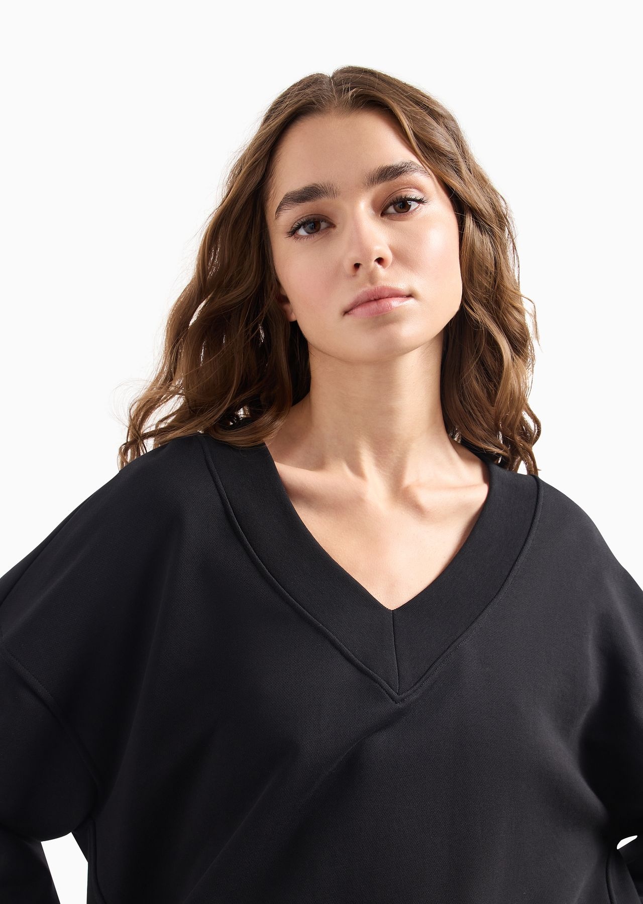 ASV organic French terry V-neck sweatshirt - 6