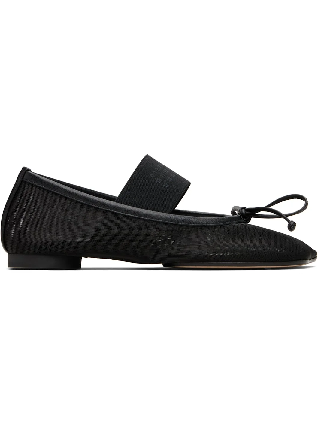 Black Anatomic Numeric Ballerina Flats - 1