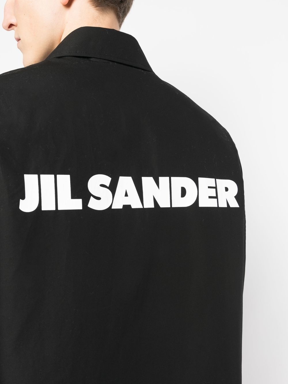 logo-print coat - 5