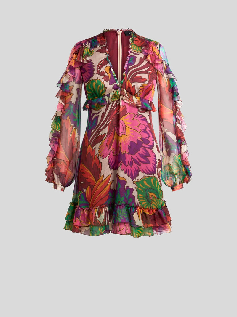 MINI DRESS WITH MAXI FLORAL PRINT 1