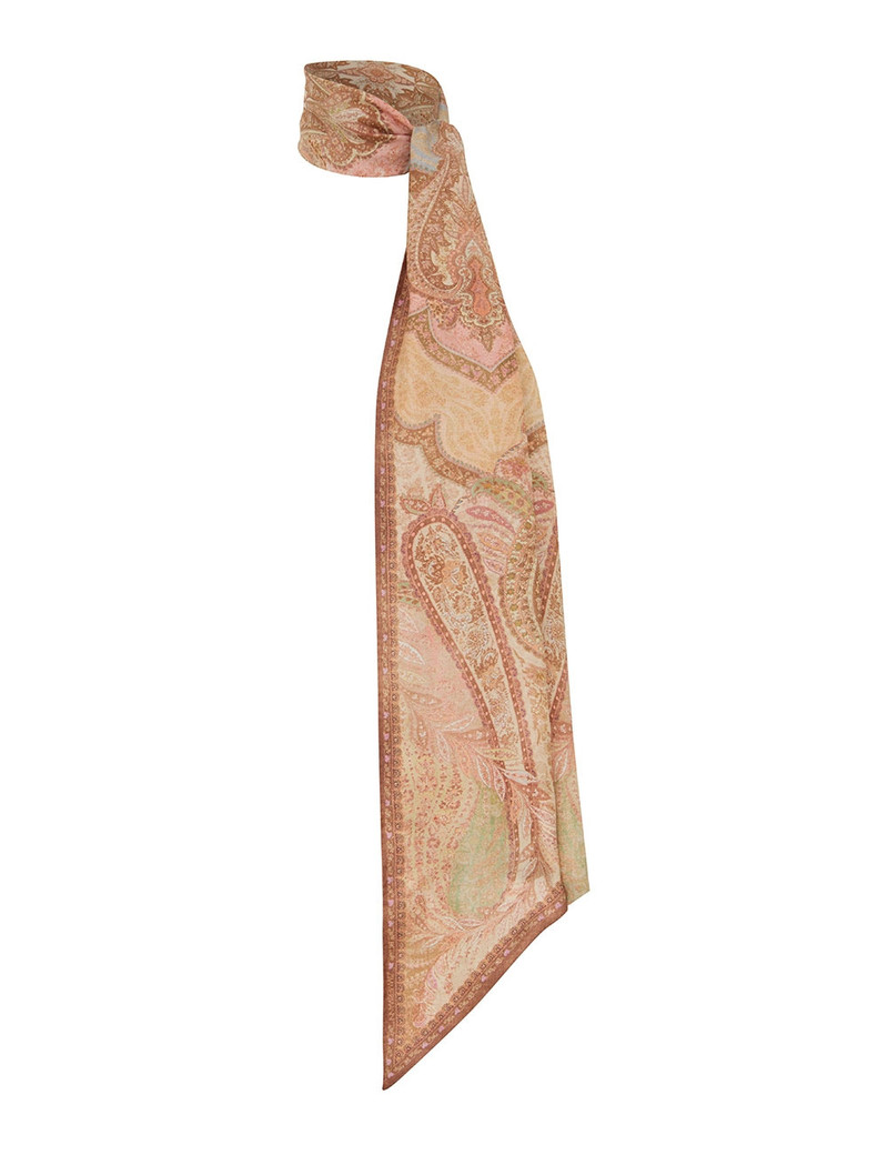 PRINTED SILK NECK SCARF 1