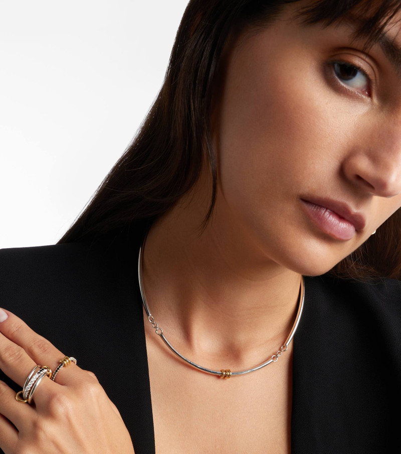 Spinelli Kilcollin Helio Tria sterling silver and 18kt gold necklace outlook