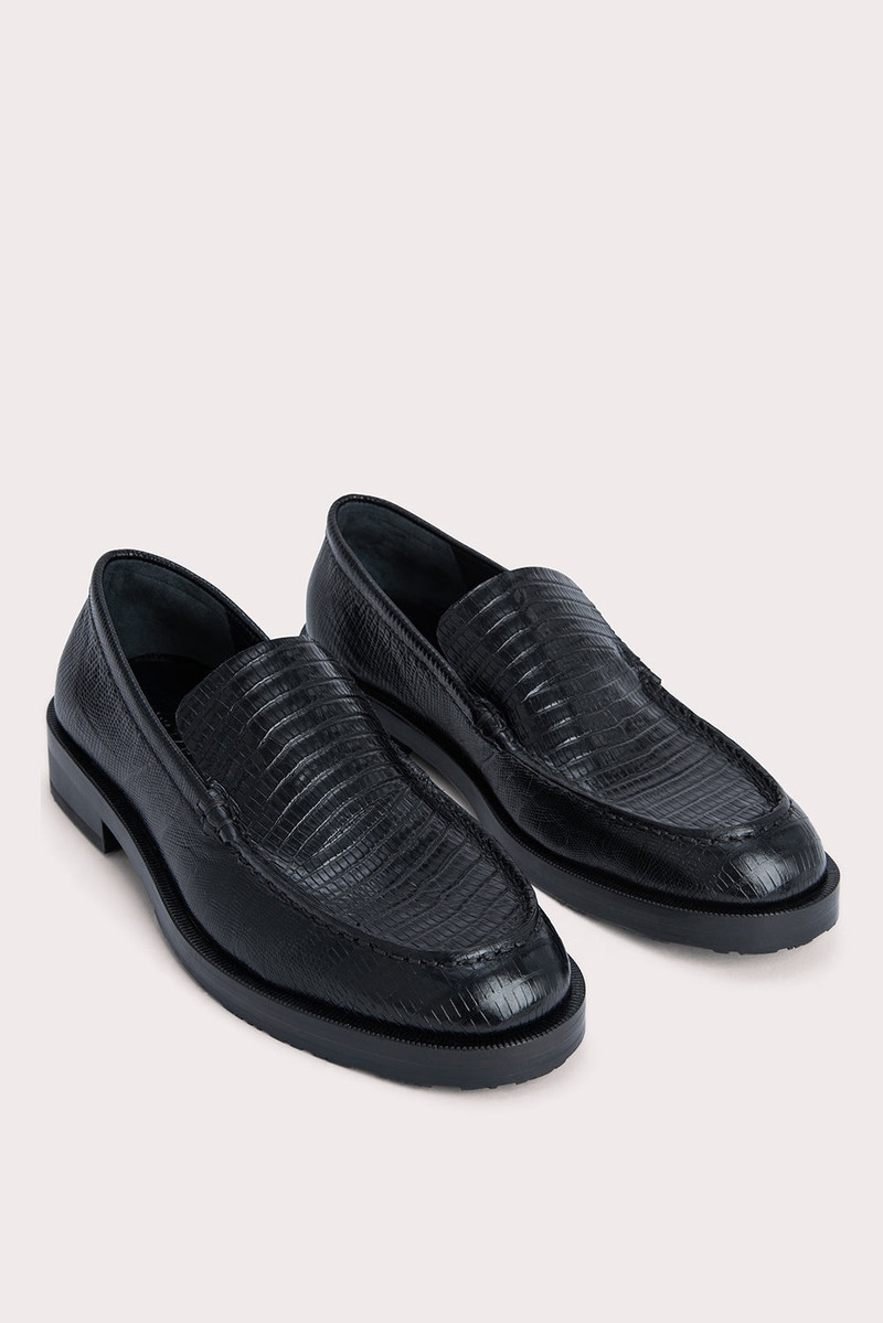 BY FAR Rafael Black Lizard Embossed Leather outlook