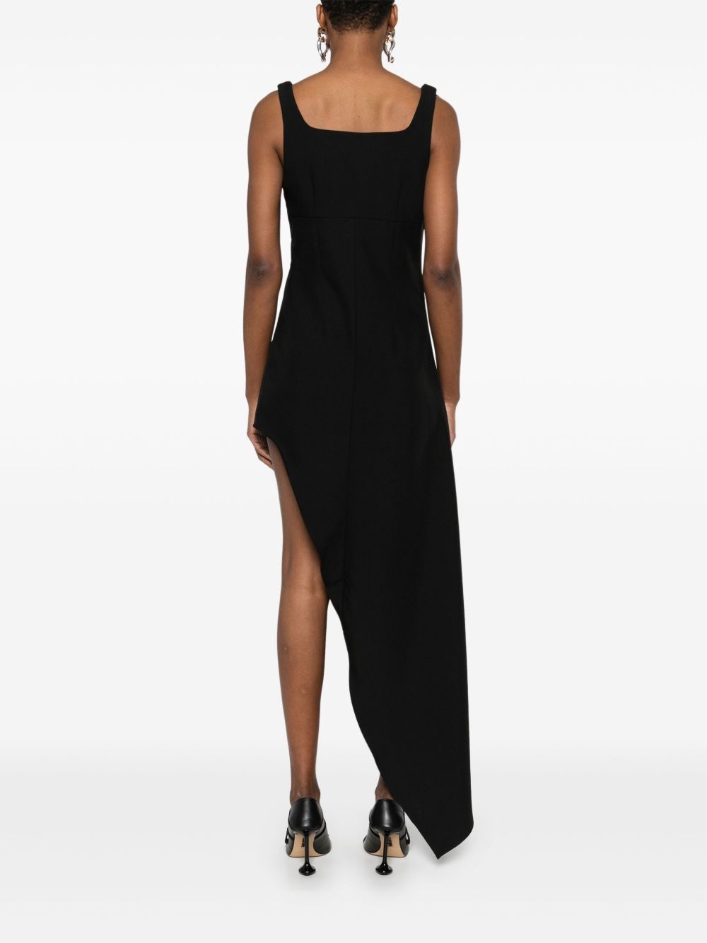 one-leg tailored midi dress - 4
