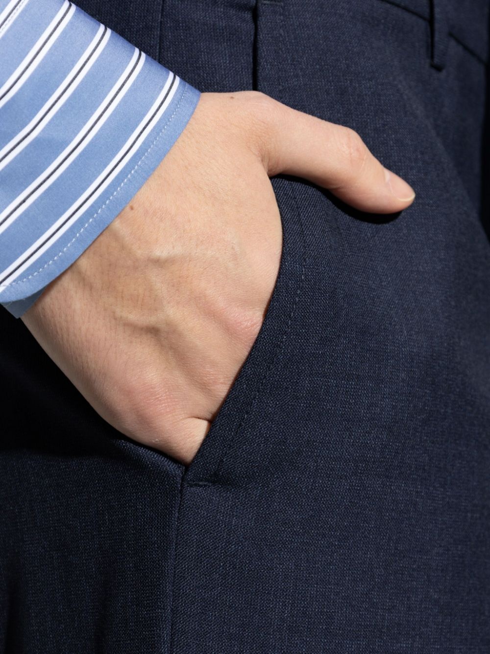 pressed-crease tapered trousers - 5